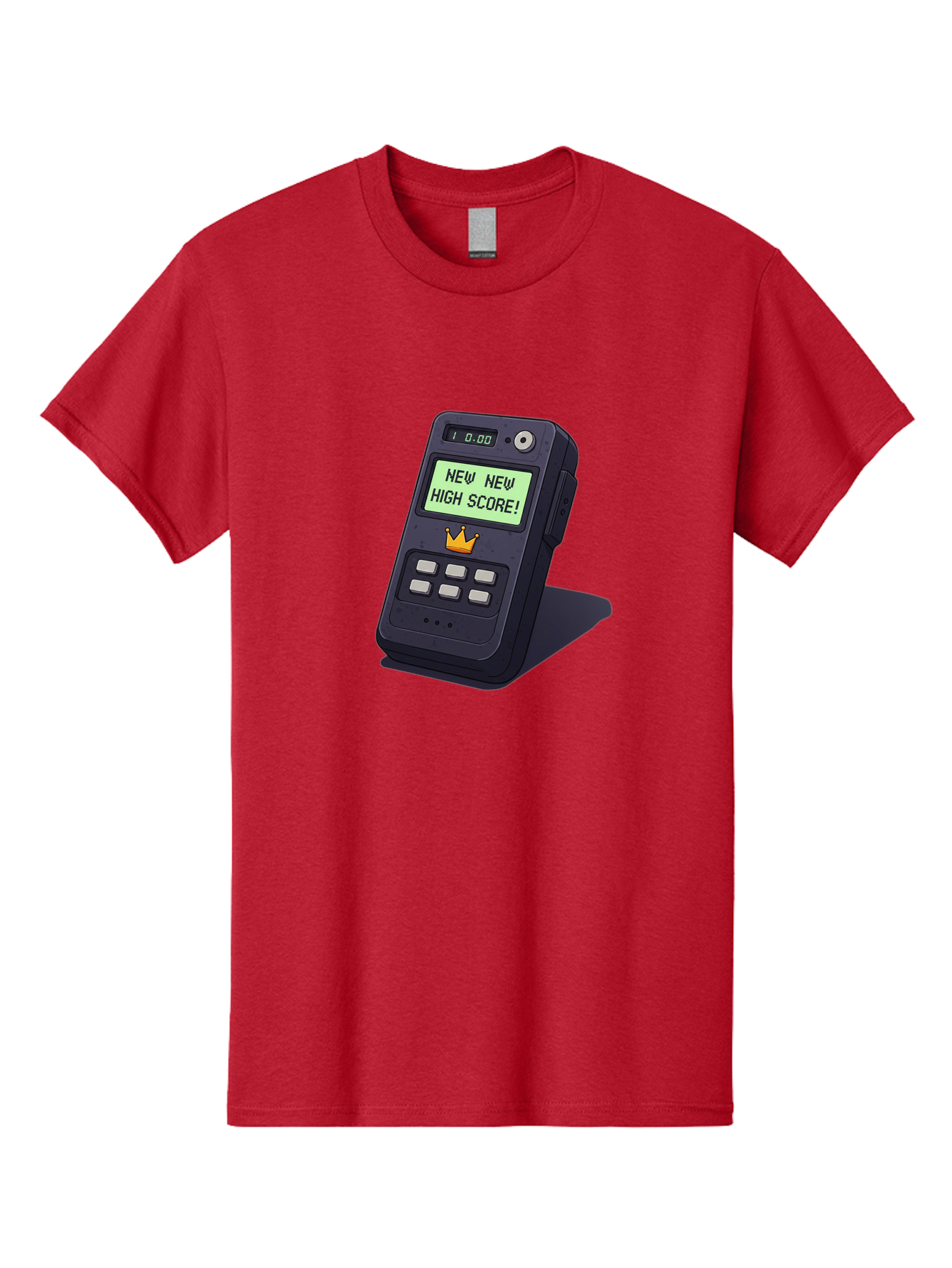 New-New-High-Score Men'S Graphic Tee, 100% Cotton, Comfortable Casual Summer Wear, Machine Washable, Retro Game Console, Vintage Video Game, High Score Alert, Nostalgic Gaming, Classic Arcade, Pixel Art, Electronic Device, Retro Technology, Bab032 21