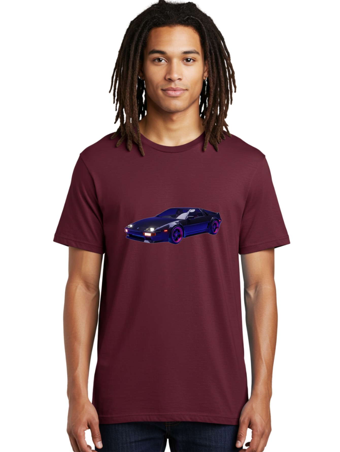 Nissan-240Sx Men'S Graphic Tee, 100% Cotton, Comfortable Casual Summer Wear, Machine Washable, Nissan 240Sx, Sports Car, Sleek Design, High-Performance Vehicle, Neon Lights, Futuristic Style, Purple Accents, Dynamic Graphics Bab035 16