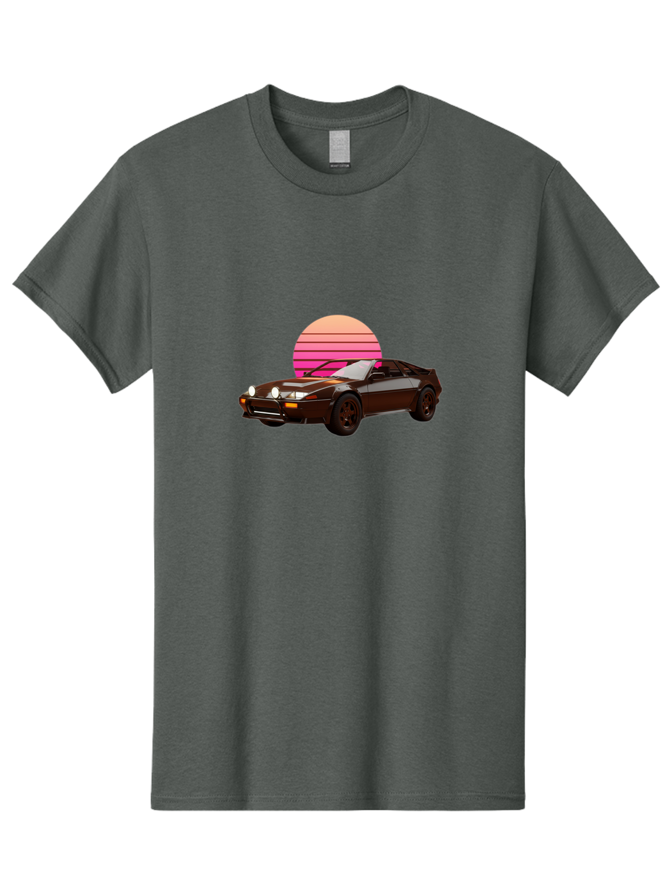 Nissan-240Z Men'S Graphic Tee, 100% Cotton, Comfortable Casual Summer Wear, Machine Washable, Vintage Sports Car, Retro Style, Dusk Scene, Gradient Sunset, Nostalgic Feel, Classic Automobile, Vintage Vibes, Iconic Design, Automotive Art, Bab036 13