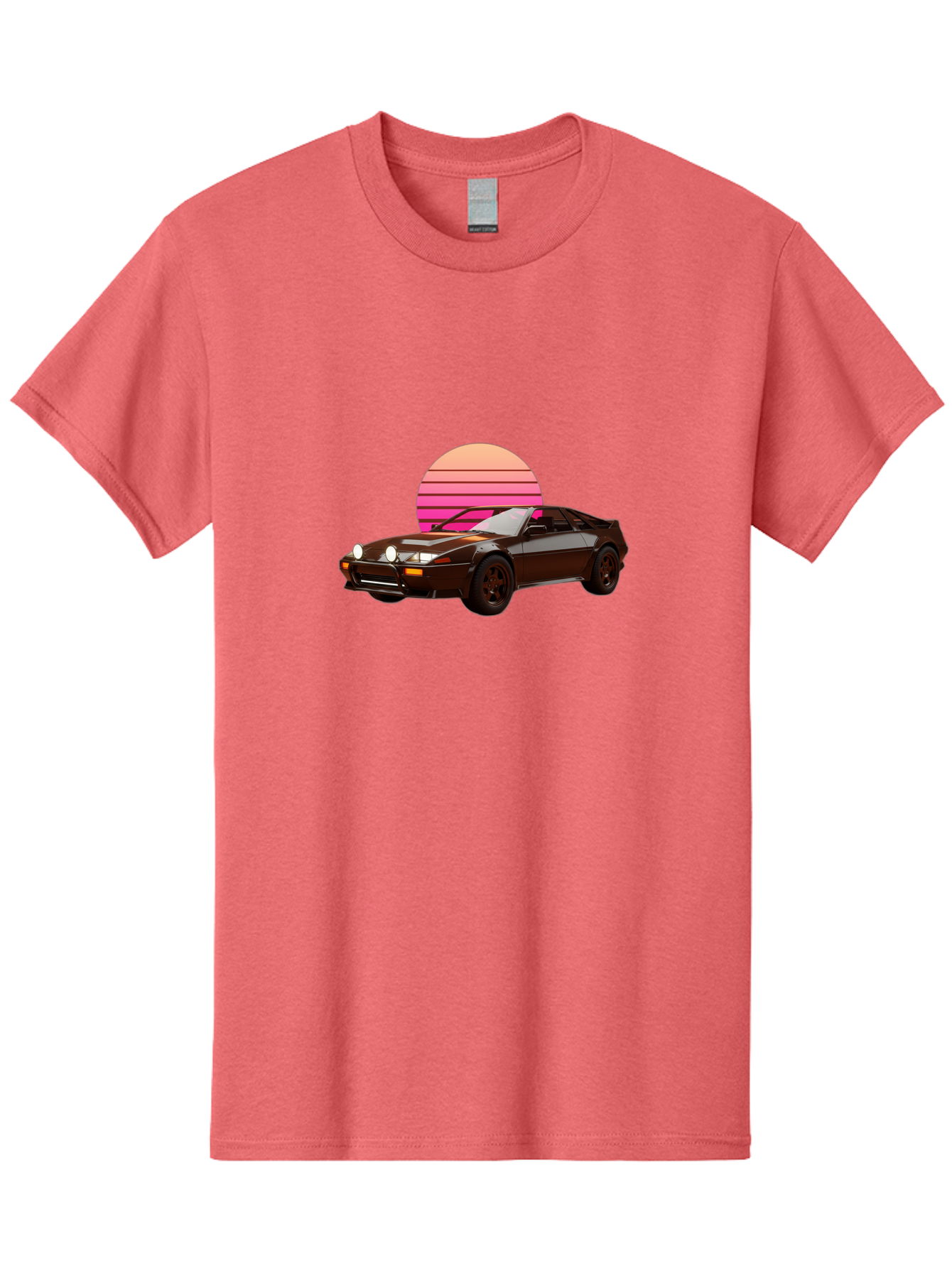 Nissan-240Z Men'S Graphic Tee, 100% Cotton, Comfortable Casual Summer Wear, Machine Washable, Vintage Sports Car, Retro Style, Dusk Scene, Gradient Sunset, Nostalgic Feel, Classic Automobile, Vintage Vibes, Iconic Design, Automotive Art, Bab036 7