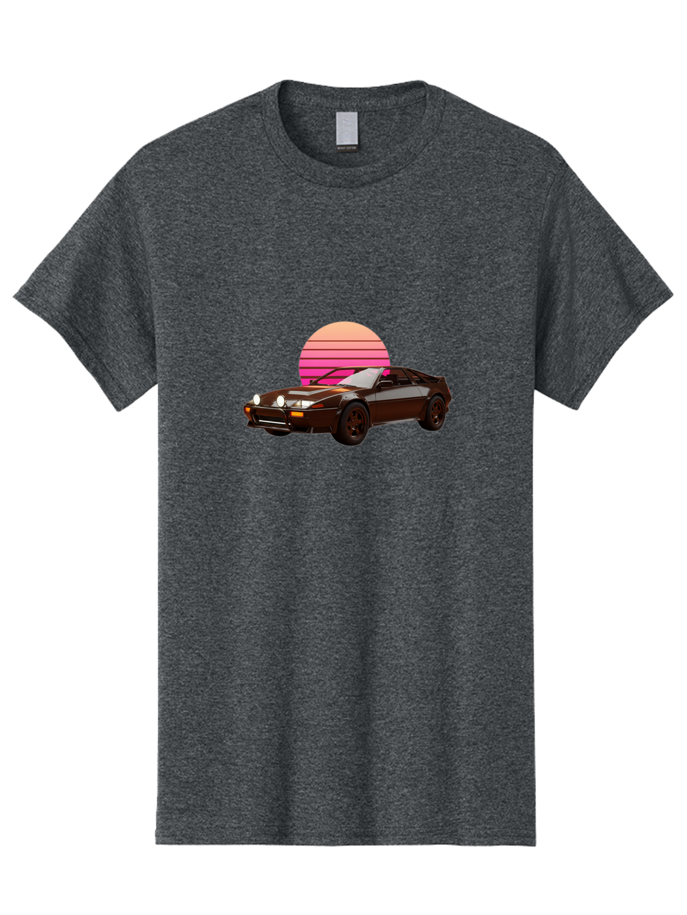 Nissan-240Z Men'S Graphic Tee, 100% Cotton, Comfortable Casual Summer Wear, Machine Washable, Vintage Sports Car, Retro Style, Dusk Scene, Gradient Sunset, Nostalgic Feel, Classic Automobile, Vintage Vibes, Iconic Design, Automotive Art, Bab036 11