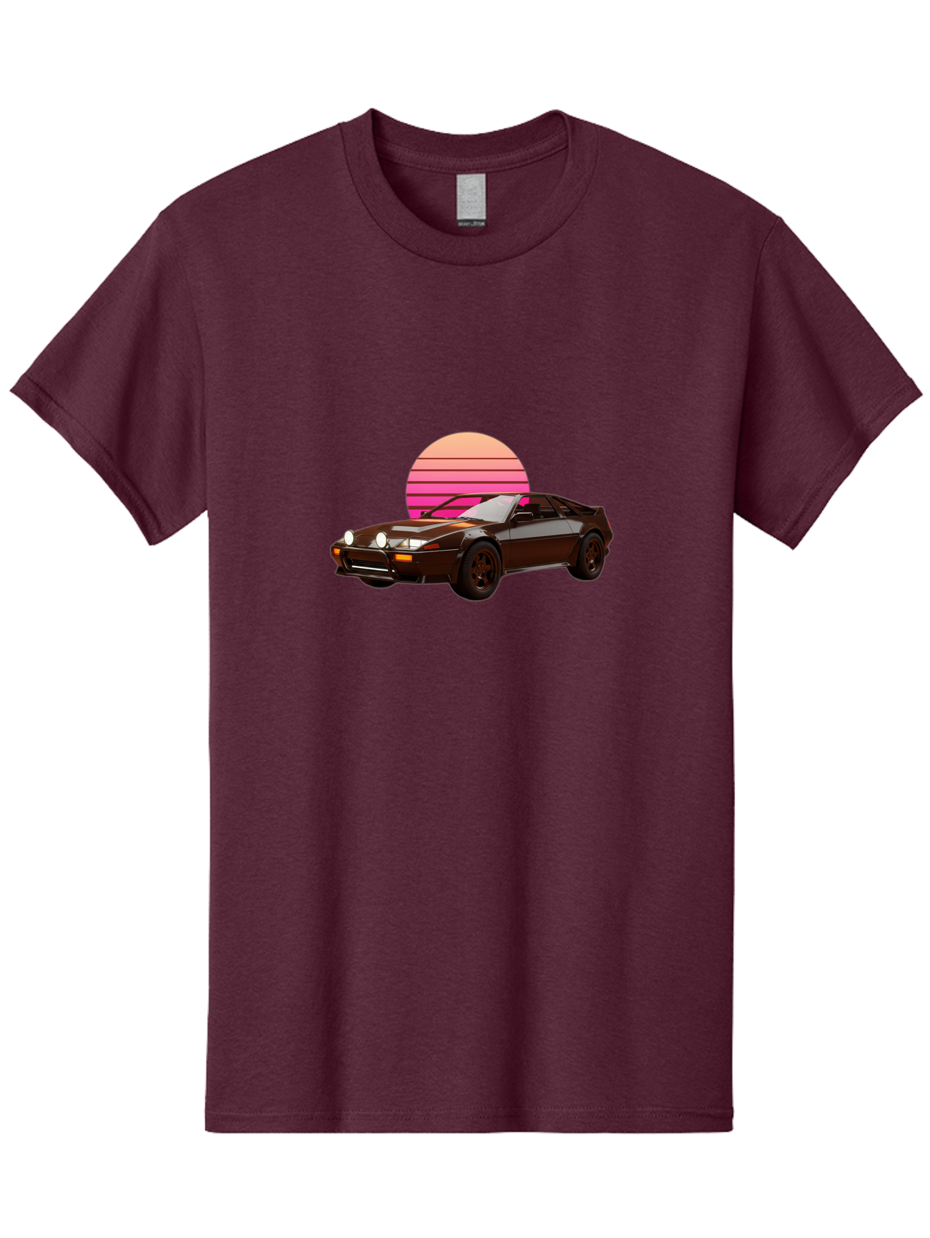Nissan-240Z Men'S Graphic Tee, 100% Cotton, Comfortable Casual Summer Wear, Machine Washable, Vintage Sports Car, Retro Style, Dusk Scene, Gradient Sunset, Nostalgic Feel, Classic Automobile, Vintage Vibes, Iconic Design, Automotive Art, Bab036 29