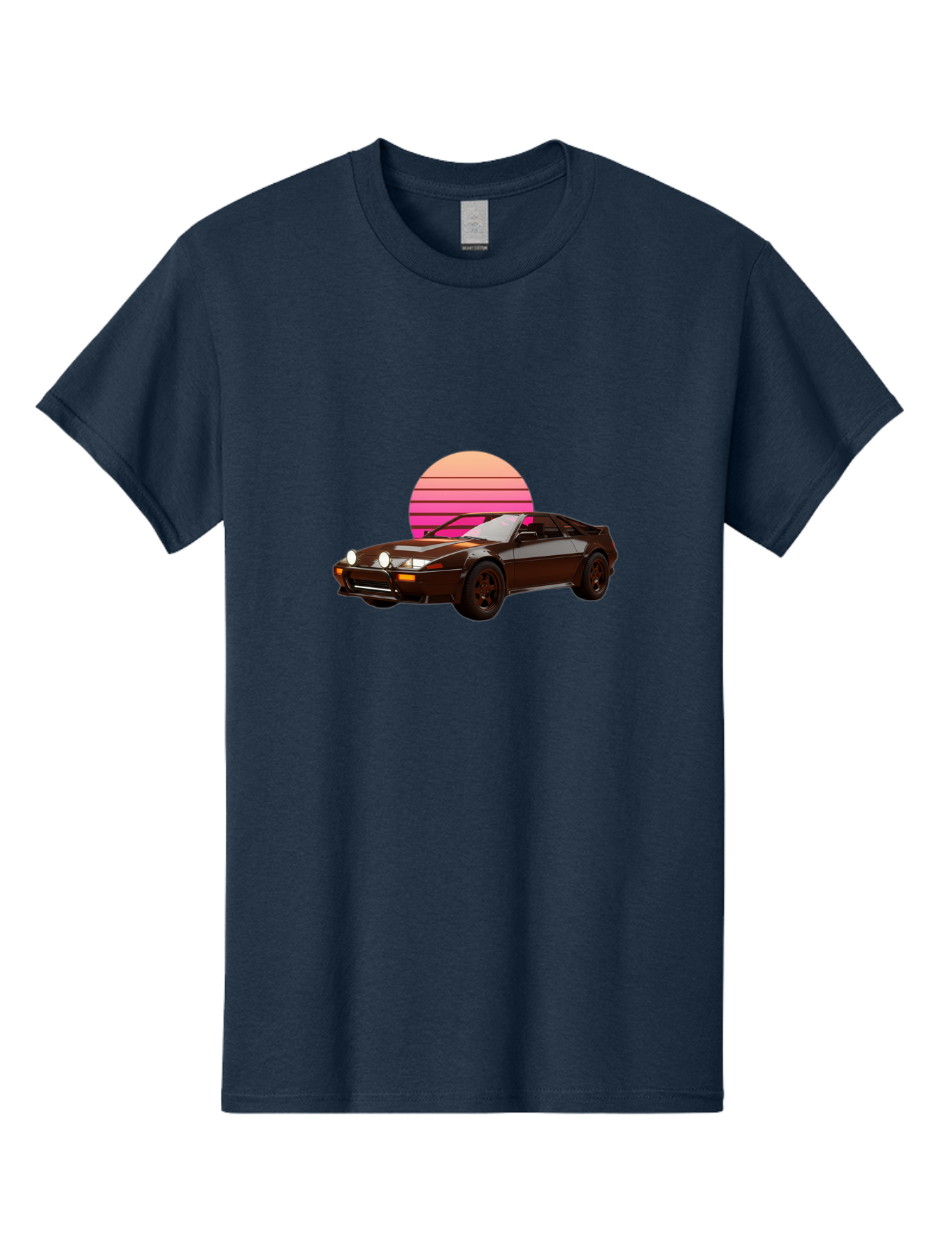 Nissan-240Z Men'S Graphic Tee, 100% Cotton, Comfortable Casual Summer Wear, Machine Washable, Vintage Sports Car, Retro Style, Dusk Scene, Gradient Sunset, Nostalgic Feel, Classic Automobile, Vintage Vibes, Iconic Design, Automotive Art, Bab036 27