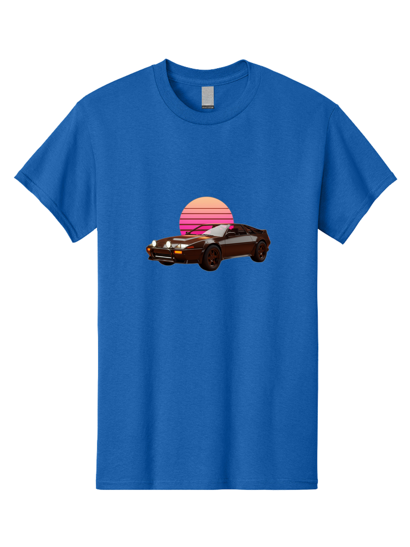 Nissan-240Z Men'S Graphic Tee, 100% Cotton, Comfortable Casual Summer Wear, Machine Washable, Vintage Sports Car, Retro Style, Dusk Scene, Gradient Sunset, Nostalgic Feel, Classic Automobile, Vintage Vibes, Iconic Design, Automotive Art, Bab036 5