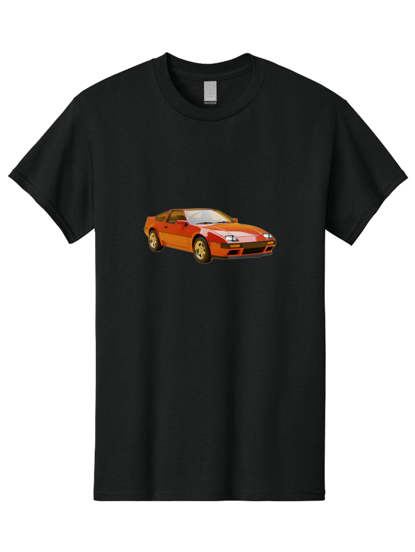 Nissan-300Zx-1 Men'S Graphic Tee, 100% Cotton, Comfortable Casual Summer Wear, Machine Washable, Nissan 300Zx Sports Car, Orange Sports Car, Classic Car Design, Vintage Automobile, Retro Style, Sleek, High-Performance Vehicle, Automotive Art Bab038 11