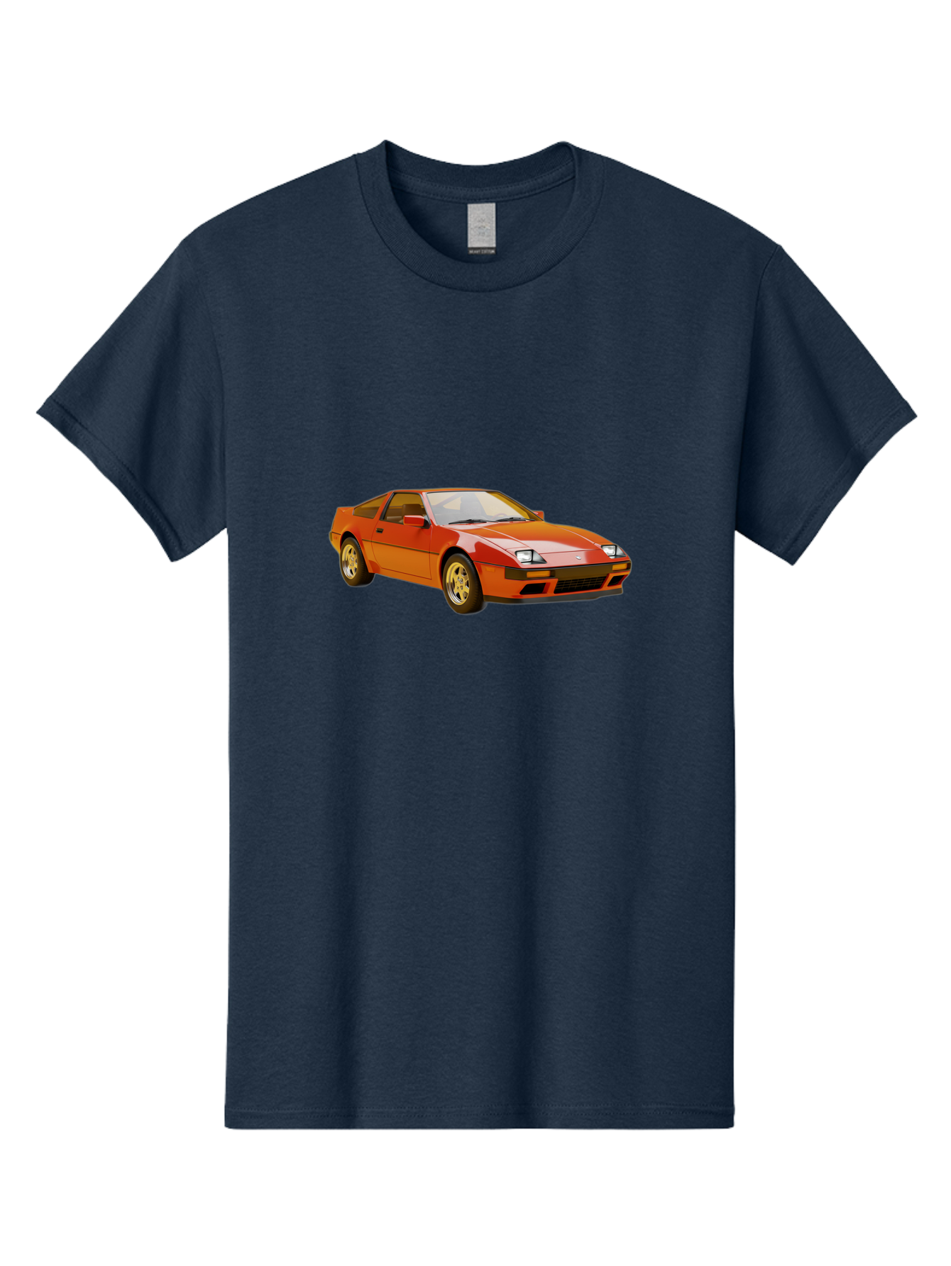 Nissan-300Zx-1 Men'S Graphic Tee, 100% Cotton, Comfortable Casual Summer Wear, Machine Washable, Nissan 300Zx Sports Car, Orange Sports Car, Classic Car Design, Vintage Automobile, Retro Style, Sleek, High-Performance Vehicle, Automotive Art Bab038 27