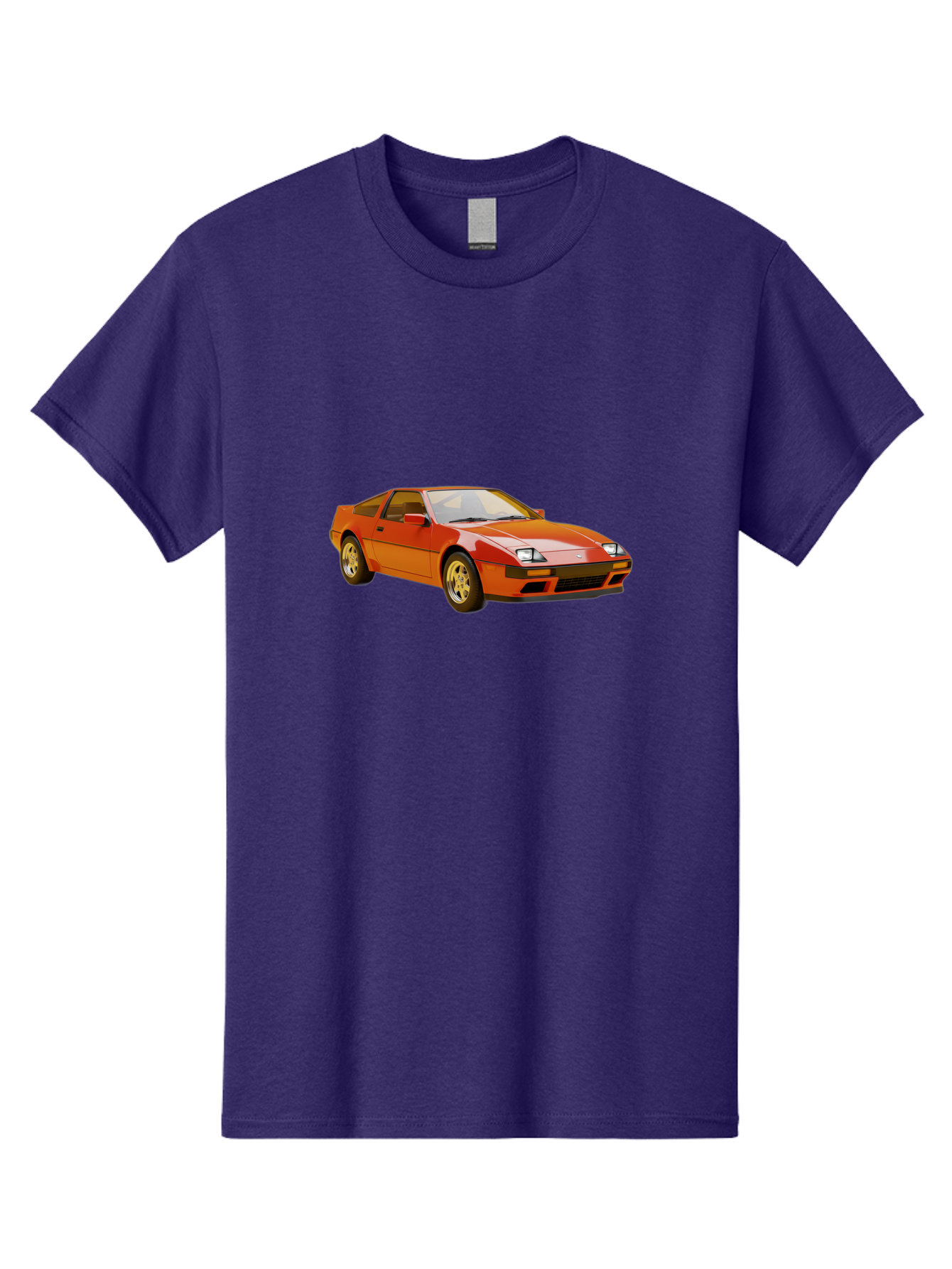 Nissan-300Zx-1 Men'S Graphic Tee, 100% Cotton, Comfortable Casual Summer Wear, Machine Washable, Nissan 300Zx Sports Car, Orange Sports Car, Classic Car Design, Vintage Automobile, Retro Style, Sleek, High-Performance Vehicle, Automotive Art Bab038 19