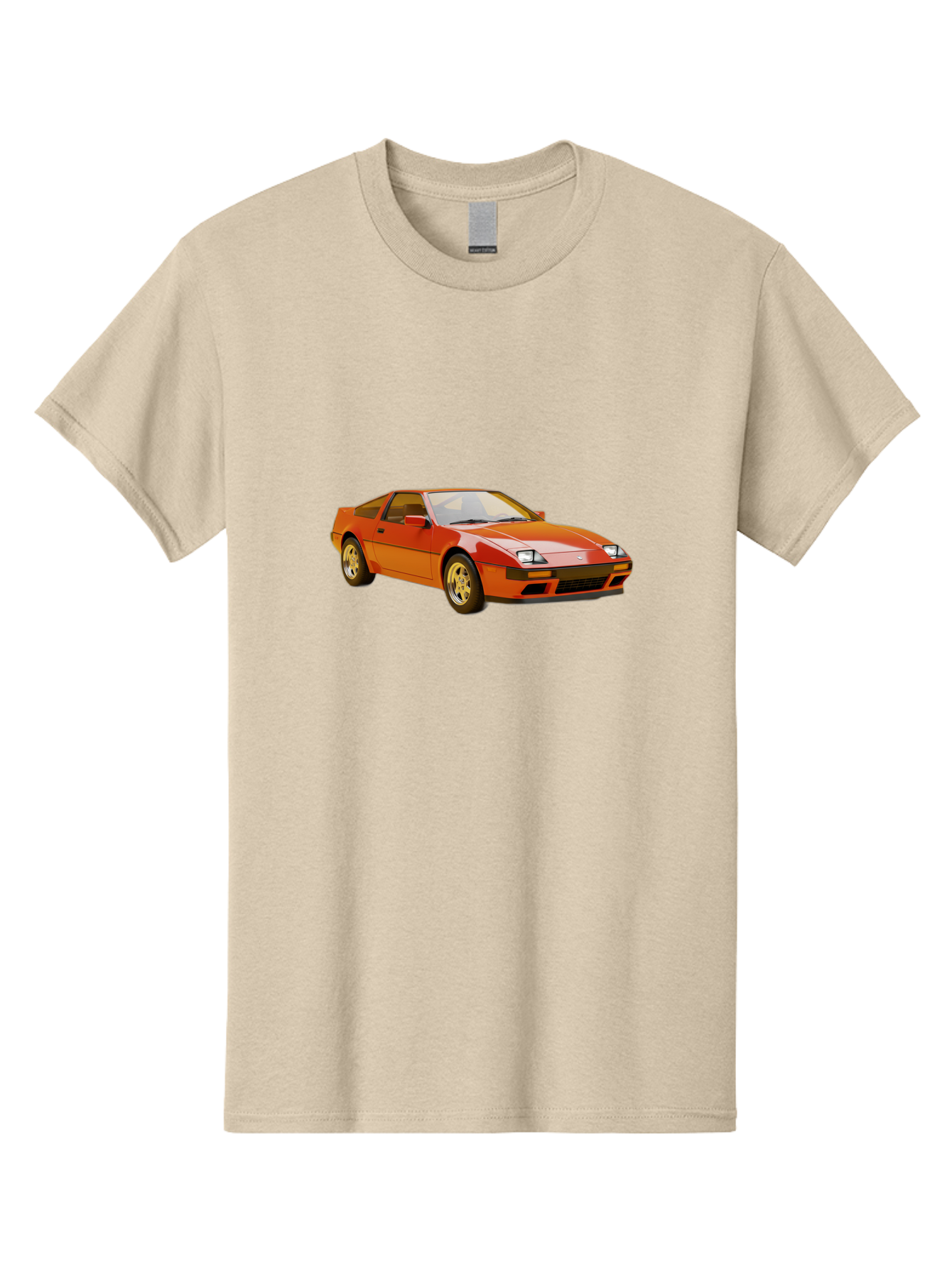 Nissan-300Zx-1 Men'S Graphic Tee, 100% Cotton, Comfortable Casual Summer Wear, Machine Washable, Nissan 300Zx Sports Car, Orange Sports Car, Classic Car Design, Vintage Automobile, Retro Style, Sleek, High-Performance Vehicle, Automotive Art Bab038 29