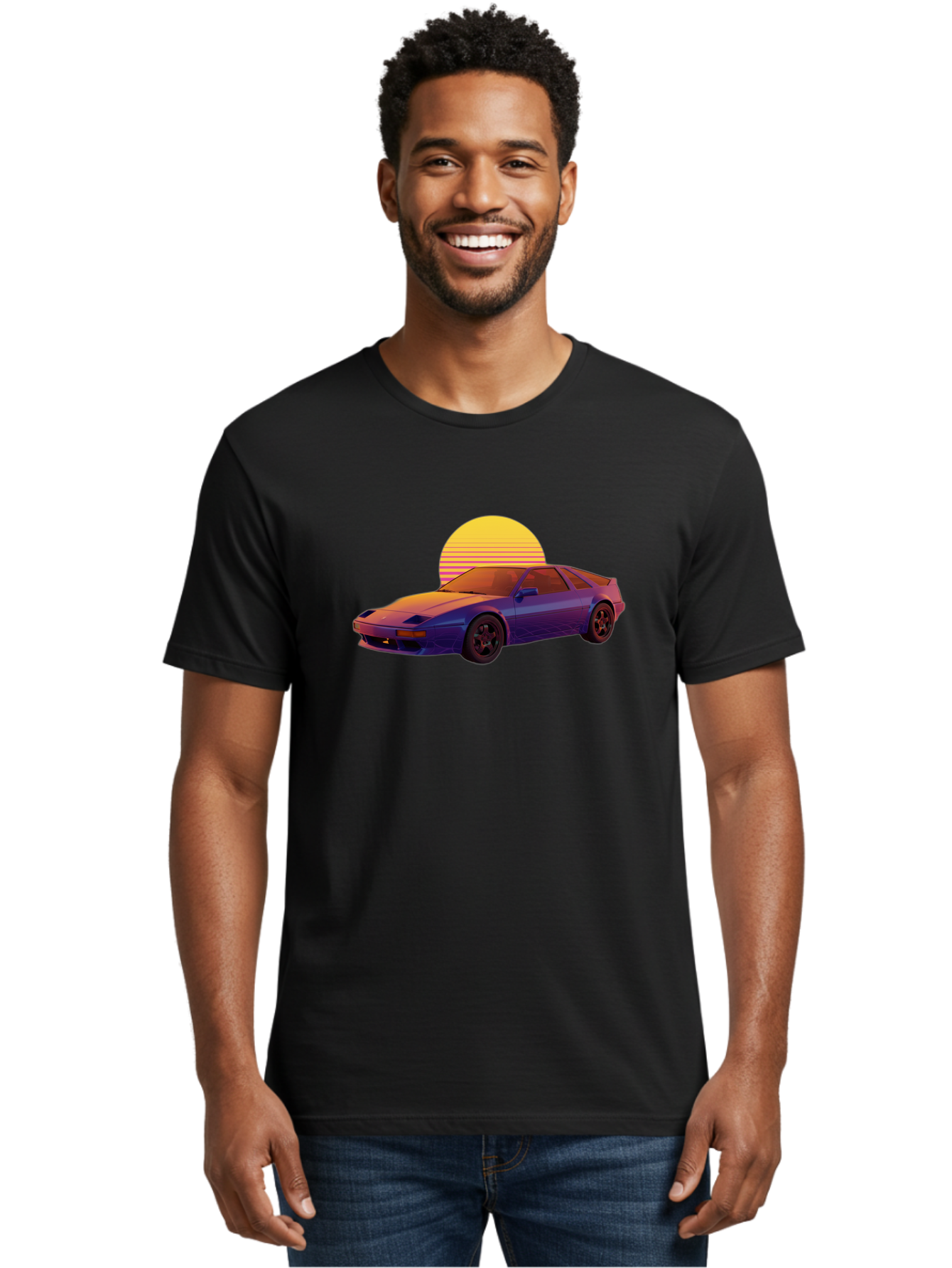 Nissan-300Zx-2 Men'S Graphic Tee, 100% Cotton, Comfortable Casual Summer Wear, Machine Washable, Nissan 300Zx Sports Car, Retro Futuristic Design, Vaporwave Aesthetic, Neon Colors, Synthwave Art, 80S Nostalgia, Retro Gaming, Bab039 20