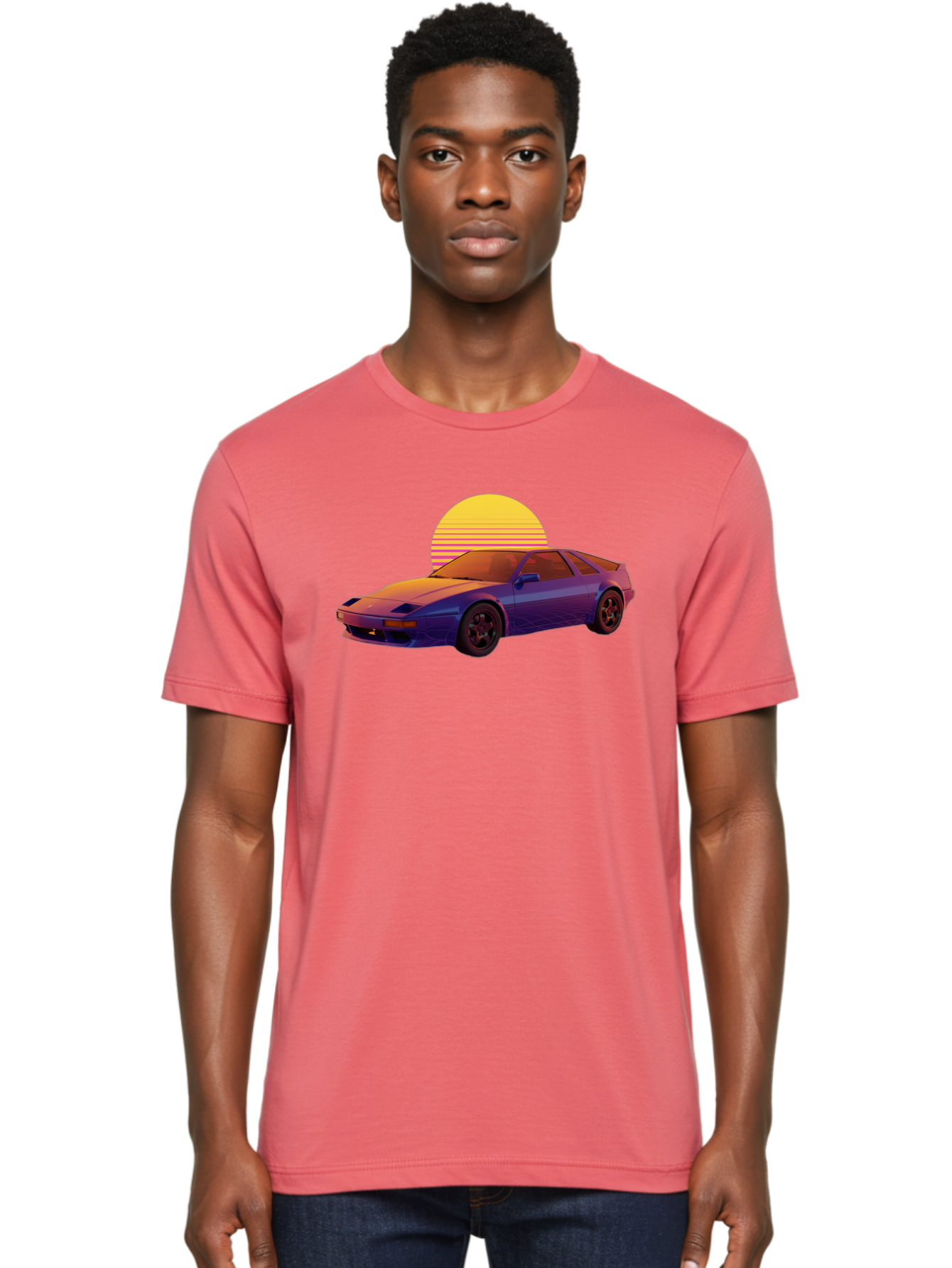 Nissan-300Zx-2 Men'S Graphic Tee, 100% Cotton, Comfortable Casual Summer Wear, Machine Washable, Nissan 300Zx Sports Car, Retro Futuristic Design, Vaporwave Aesthetic, Neon Colors, Synthwave Art, 80S Nostalgia, Retro Gaming, Bab039 8