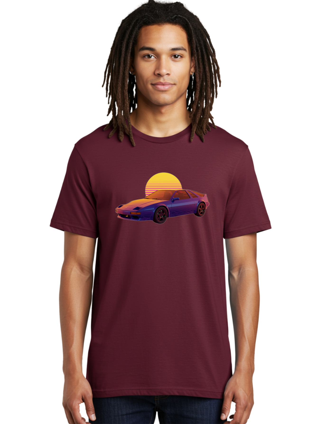 Nissan-300Zx-2 Men'S Graphic Tee, 100% Cotton, Comfortable Casual Summer Wear, Machine Washable, Nissan 300Zx Sports Car, Retro Futuristic Design, Vaporwave Aesthetic, Neon Colors, Synthwave Art, 80S Nostalgia, Retro Gaming, Bab039 10