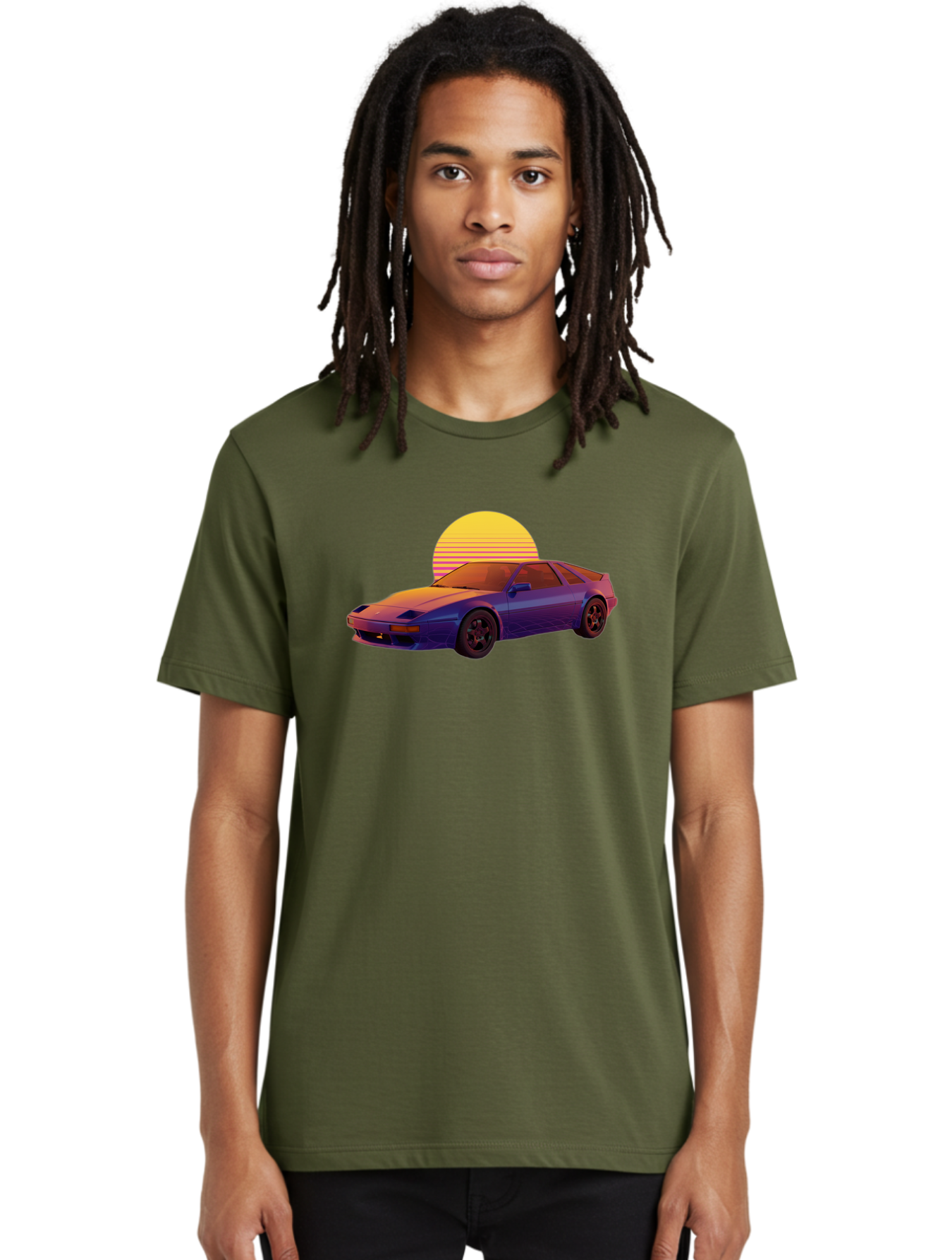 Nissan-300Zx-2 Men'S Graphic Tee, 100% Cotton, Comfortable Casual Summer Wear, Machine Washable, Nissan 300Zx Sports Car, Retro Futuristic Design, Vaporwave Aesthetic, Neon Colors, Synthwave Art, 80S Nostalgia, Retro Gaming, Bab039 30