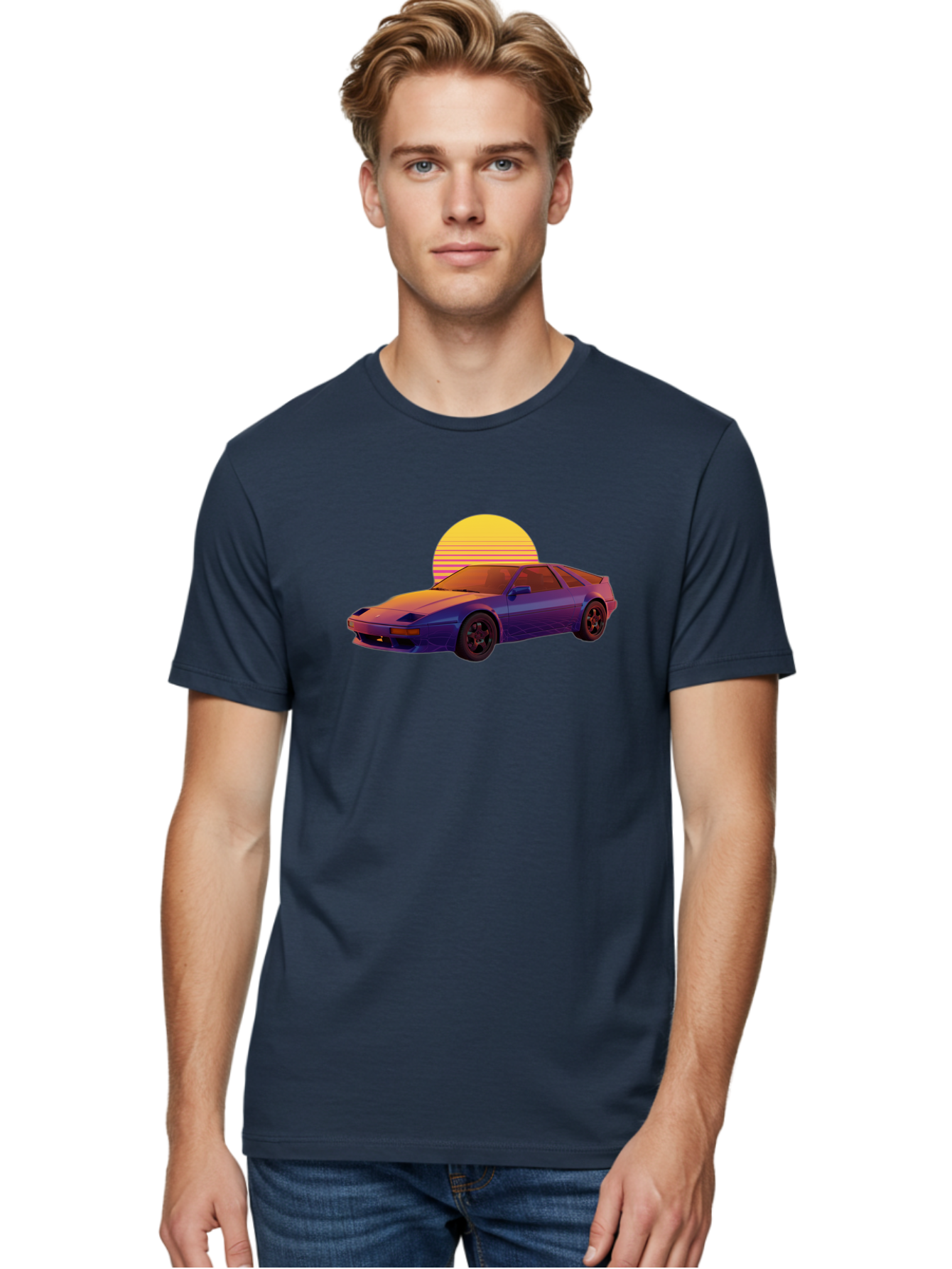 Nissan-300Zx-2 Men'S Graphic Tee, 100% Cotton, Comfortable Casual Summer Wear, Machine Washable, Nissan 300Zx Sports Car, Retro Futuristic Design, Vaporwave Aesthetic, Neon Colors, Synthwave Art, 80S Nostalgia, Retro Gaming, Bab039 28