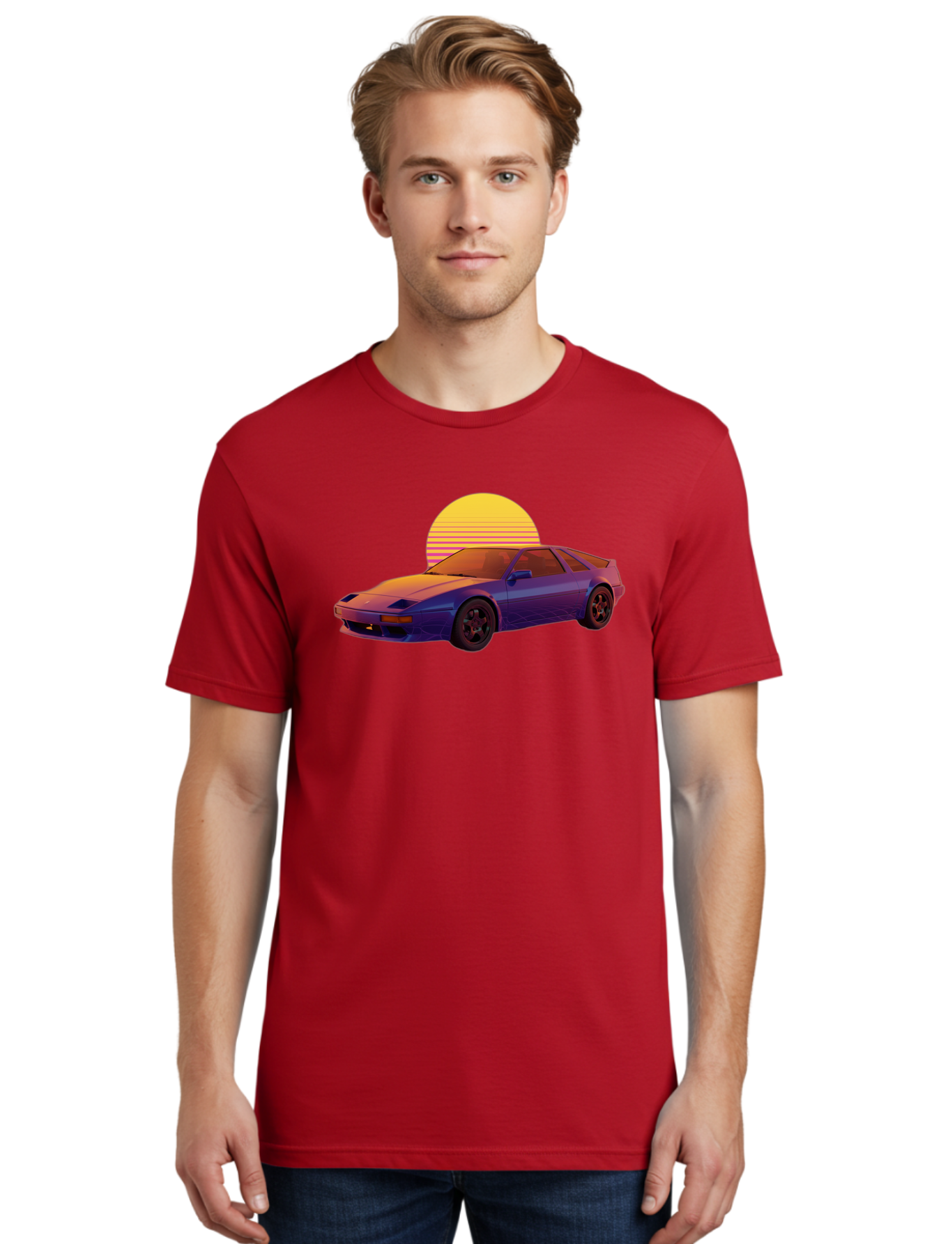 Nissan-300Zx-2 Men'S Graphic Tee, 100% Cotton, Comfortable Casual Summer Wear, Machine Washable, Nissan 300Zx Sports Car, Retro Futuristic Design, Vaporwave Aesthetic, Neon Colors, Synthwave Art, 80S Nostalgia, Retro Gaming, Bab039 12