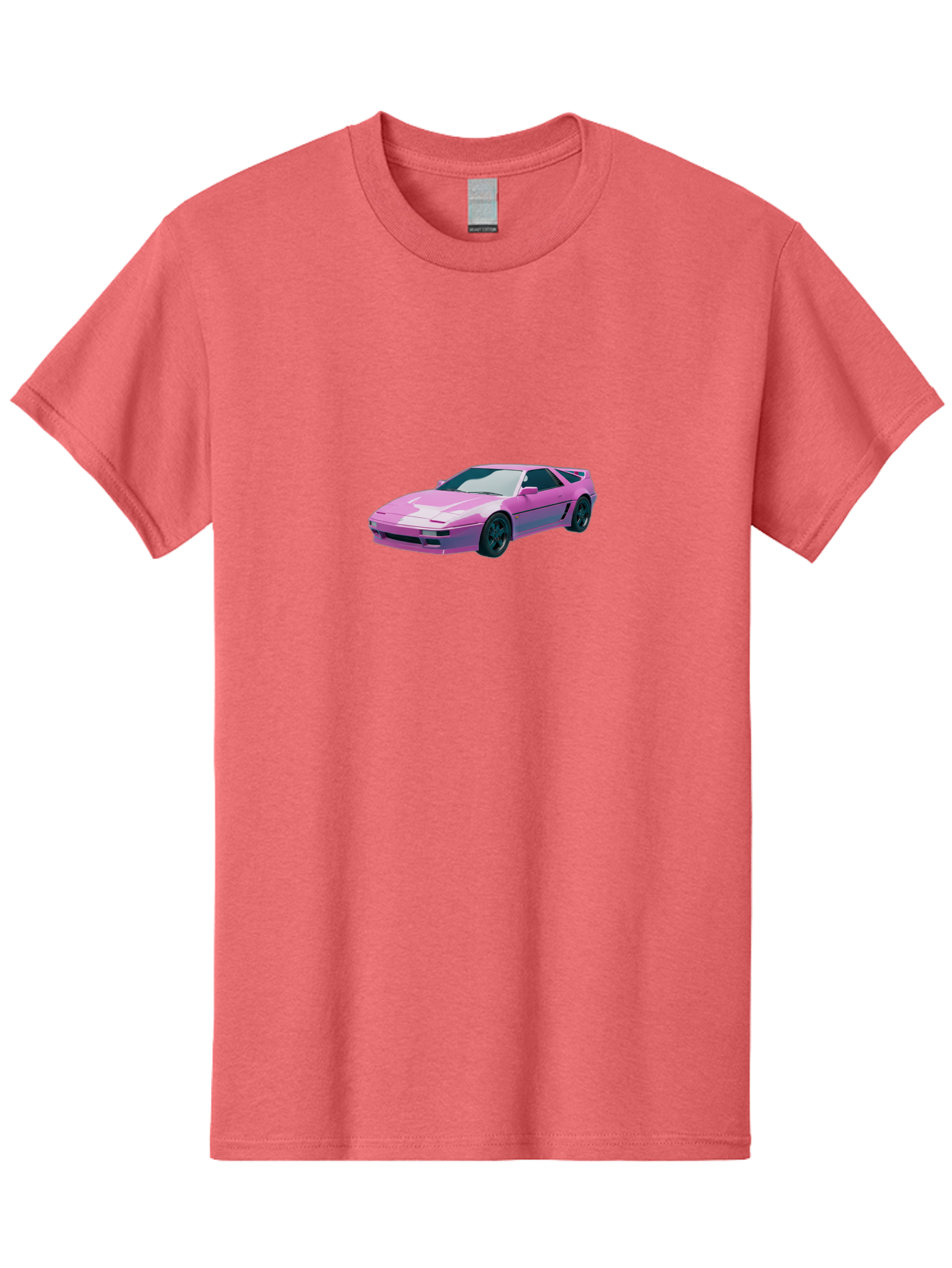 Nissan-300Zx-3 Men'S Graphic Tee, 100% Cotton, Comfortable Casual Summer Wear, Machine Washable, Pink Sports Car, Sleek Design, Futuristic Look, Vibrant Pink Color, Black Wheels, Sports Mode, Luxury Vehicle, High-Performance Car, Stylish Ride Bab040 21