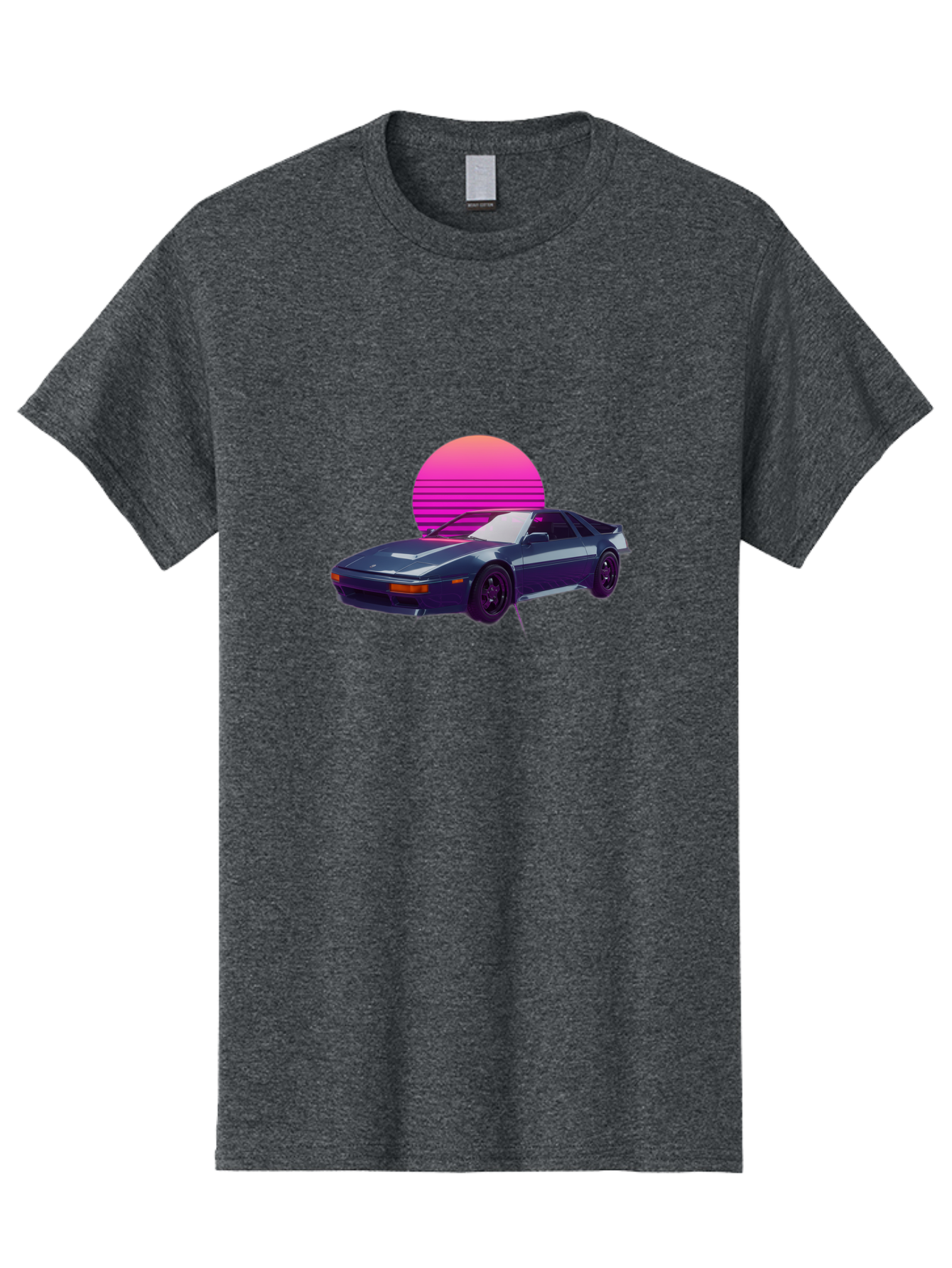 Nissan-300Zx-4 Men'S Graphic Tee, 100% Cotton, Comfortable Casual Summer Wear, Machine Washable, Classic Sports Car, Retro Futuristic, Sleek Design, Purple Car, Vaporwave Aesthetic, 80S Style, Synthwave Art, Pink Sunset, Nostalgic Feel, Bab041 7