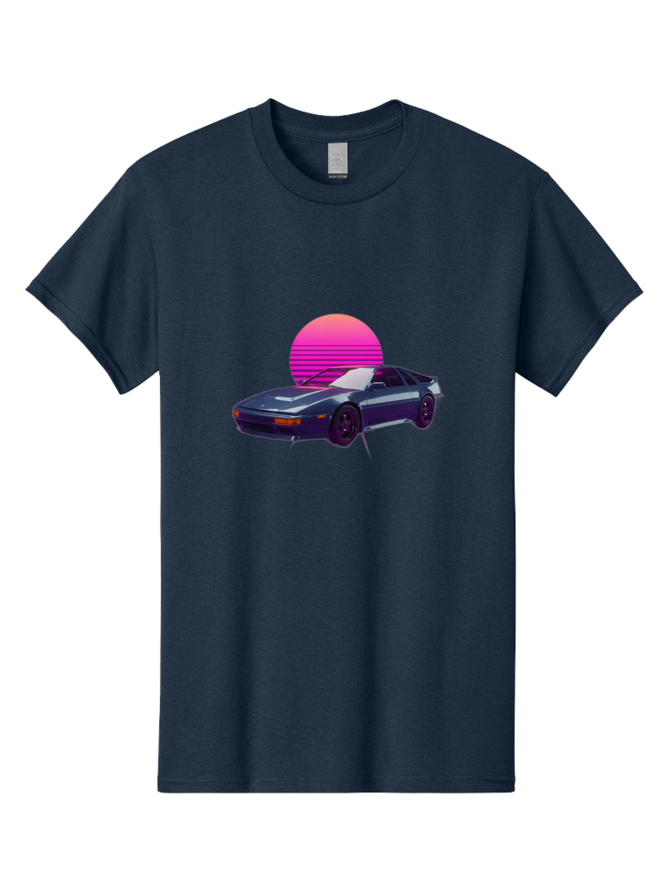 Nissan-300Zx-4 Men'S Graphic Tee, 100% Cotton, Comfortable Casual Summer Wear, Machine Washable, Classic Sports Car, Retro Futuristic, Sleek Design, Purple Car, Vaporwave Aesthetic, 80S Style, Synthwave Art, Pink Sunset, Nostalgic Feel, Bab041 21