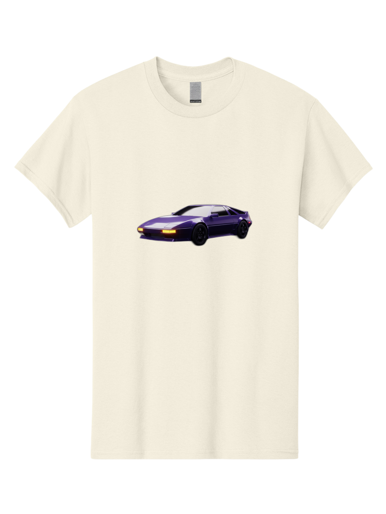 Nissan-300Zx Men'S Graphic Tee, 100% Cotton, Comfortable Casual Summer Wear, Machine Washable, Sports Car, Purple Car, Nissan 300Zx, Sleek Design, Black Wheels, Glowing Headlights, Luxury Vehicle, High-Performance Car, Retro-Futuristic Style Bab043 21