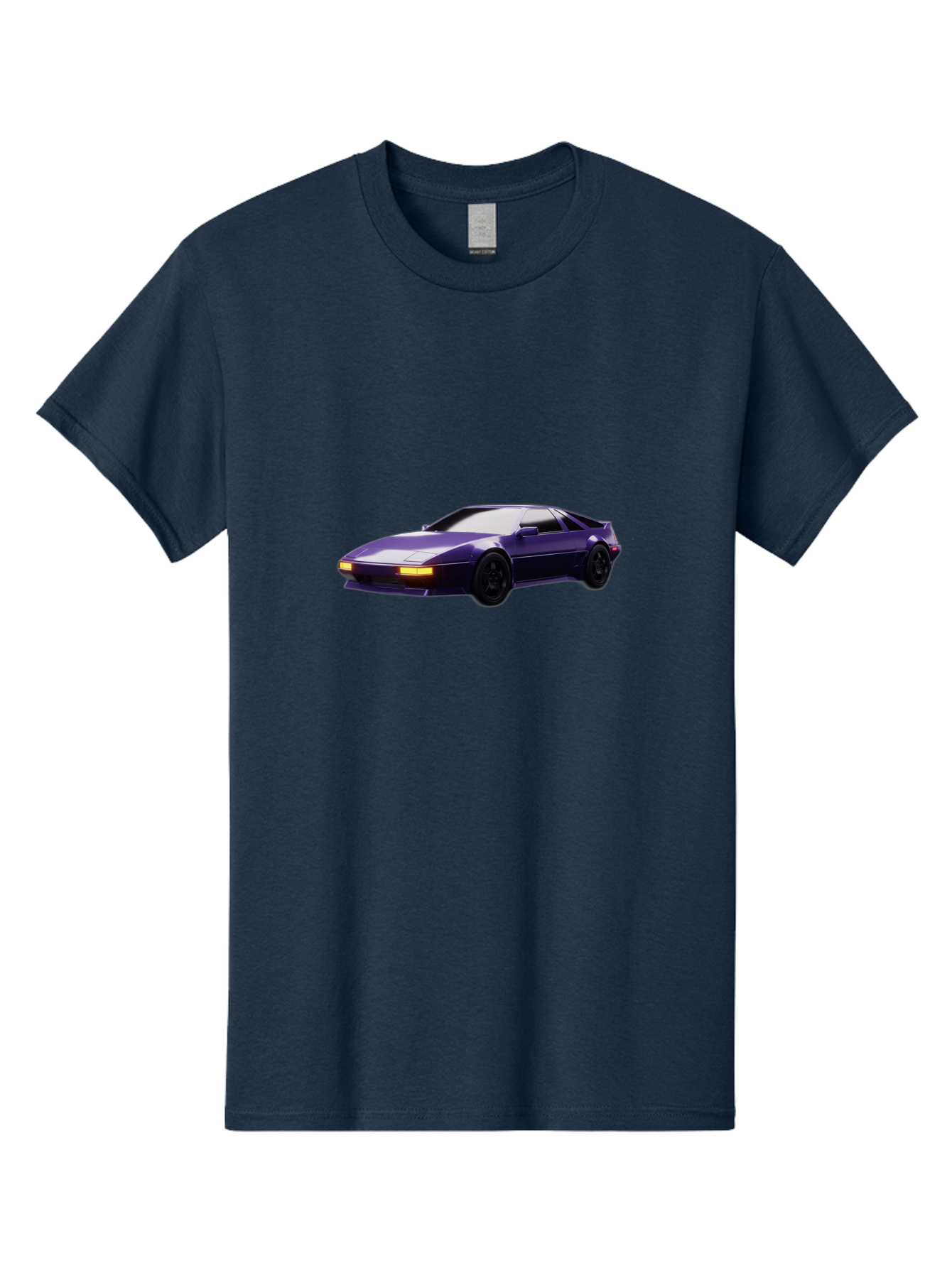 Nissan-300Zx Men'S Graphic Tee, 100% Cotton, Comfortable Casual Summer Wear, Machine Washable, Sports Car, Purple Car, Nissan 300Zx, Sleek Design, Black Wheels, Glowing Headlights, Luxury Vehicle, High-Performance Car, Retro-Futuristic Style Bab043 1
