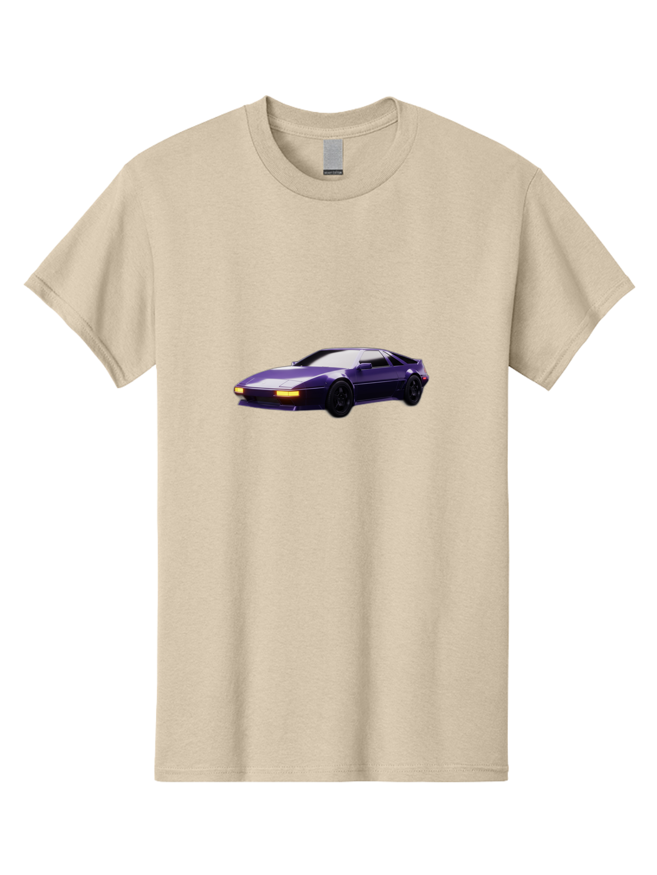 Nissan-300Zx Men'S Graphic Tee, 100% Cotton, Comfortable Casual Summer Wear, Machine Washable, Sports Car, Purple Car, Nissan 300Zx, Sleek Design, Black Wheels, Glowing Headlights, Luxury Vehicle, High-Performance Car, Retro-Futuristic Style Bab043 17