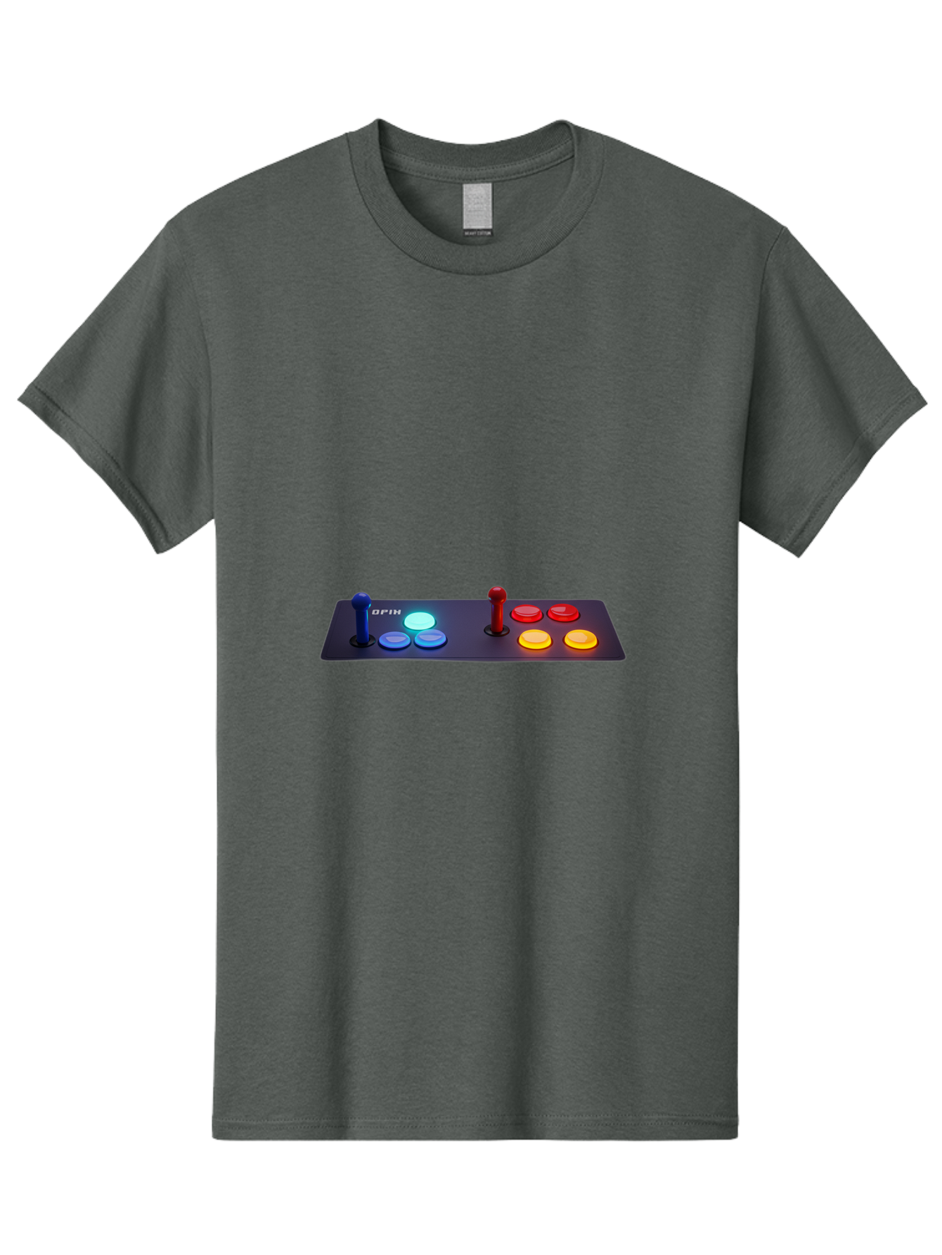 Opix-Joystick Men'S Graphic Tee, 100% Cotton, Comfortable Casual Summer Wear, Machine Washable, Arcade Controller, Gaming Console, Joystick, Colorful Buttons, Retro Gaming, Gamepad, Opix Brand, Gaming Accessories, Controller Layout, Bab054 13