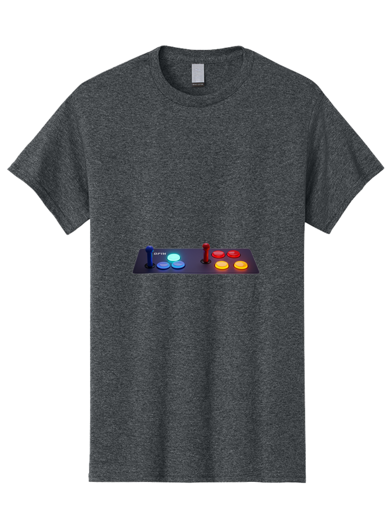 Opix-Joystick Men'S Graphic Tee, 100% Cotton, Comfortable Casual Summer Wear, Machine Washable, Arcade Controller, Gaming Console, Joystick, Colorful Buttons, Retro Gaming, Gamepad, Opix Brand, Gaming Accessories, Controller Layout, Bab054 3