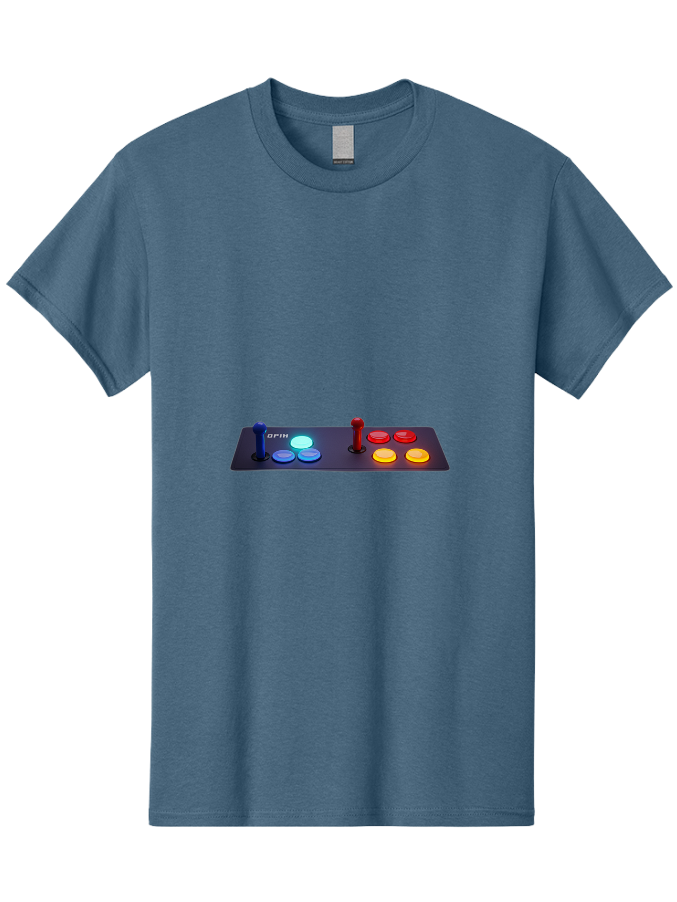Opix-Joystick Men'S Graphic Tee, 100% Cotton, Comfortable Casual Summer Wear, Machine Washable, Arcade Controller, Gaming Console, Joystick, Colorful Buttons, Retro Gaming, Gamepad, Opix Brand, Gaming Accessories, Controller Layout, Bab054 5