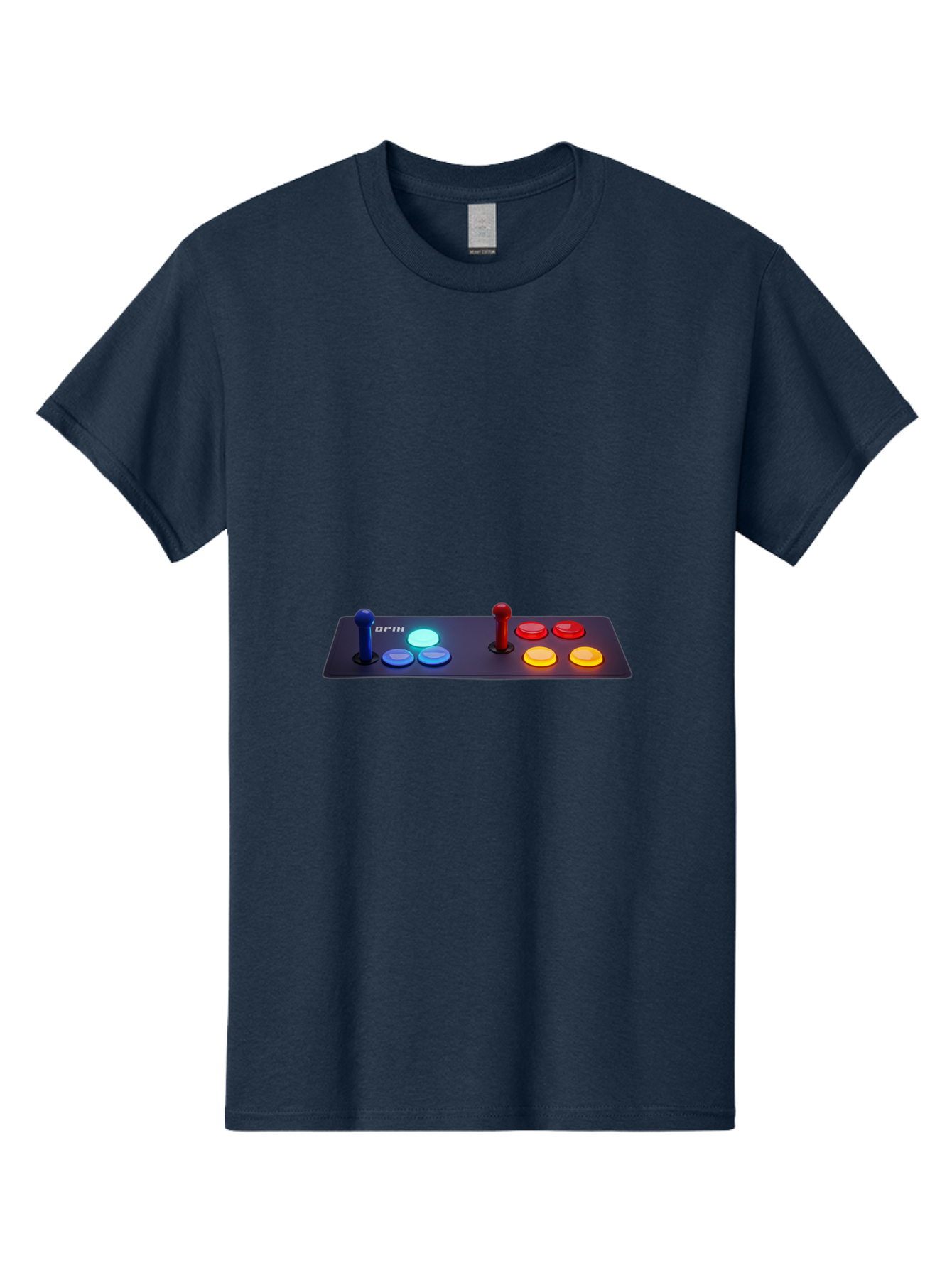 Opix-Joystick Men'S Graphic Tee, 100% Cotton, Comfortable Casual Summer Wear, Machine Washable, Arcade Controller, Gaming Console, Joystick, Colorful Buttons, Retro Gaming, Gamepad, Opix Brand, Gaming Accessories, Controller Layout, Bab054 11