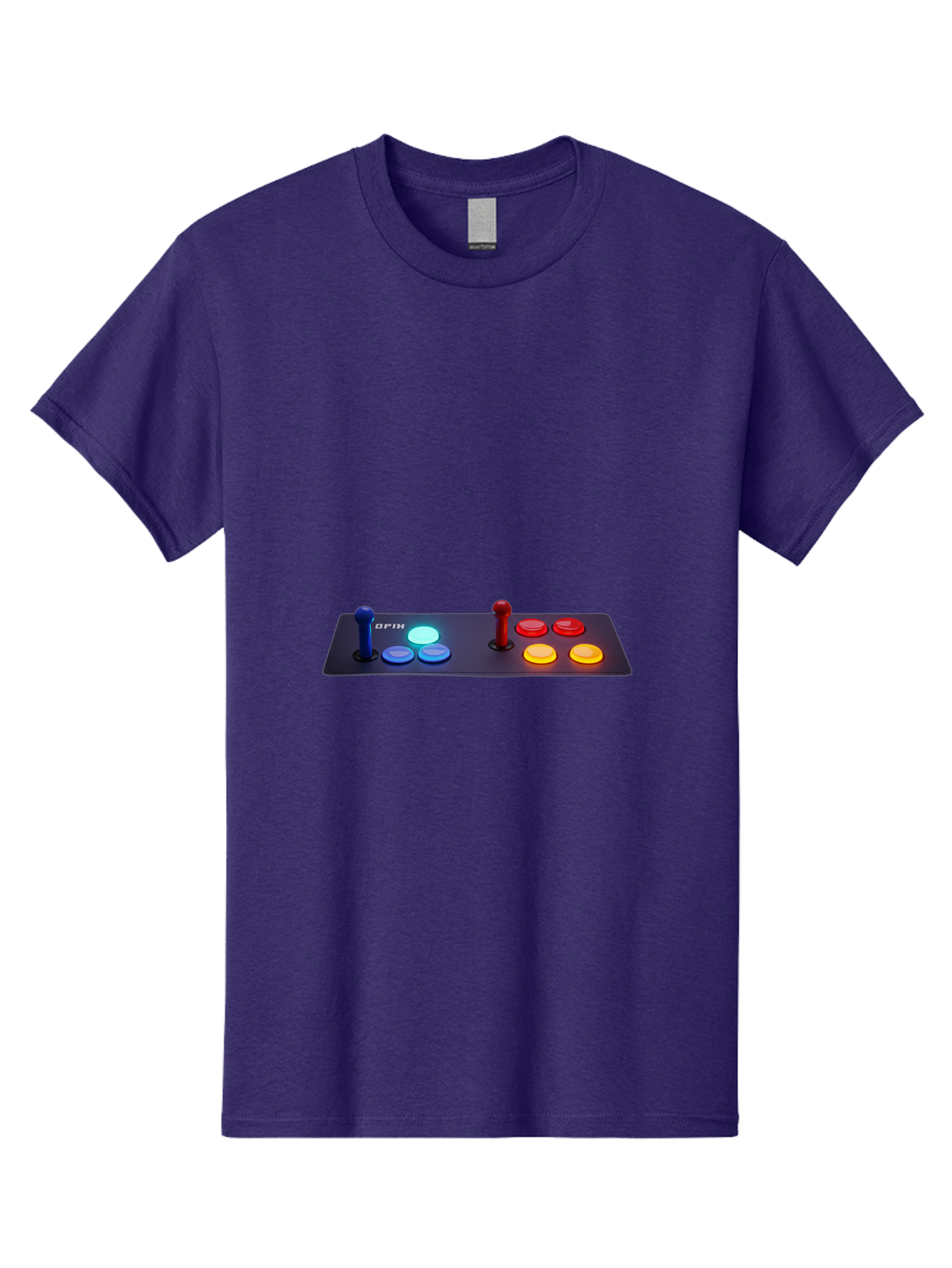 Opix-Joystick Men'S Graphic Tee, 100% Cotton, Comfortable Casual Summer Wear, Machine Washable, Arcade Controller, Gaming Console, Joystick, Colorful Buttons, Retro Gaming, Gamepad, Opix Brand, Gaming Accessories, Controller Layout, Bab054 29