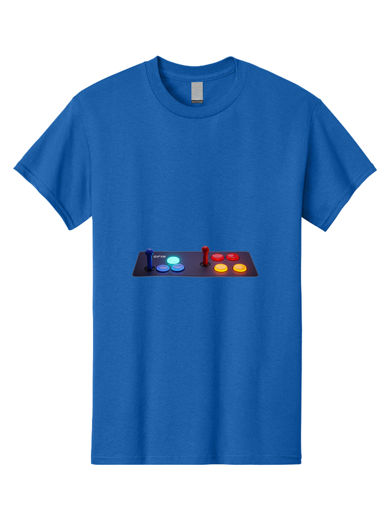 Opix-Joystick Men'S Graphic Tee, 100% Cotton, Comfortable Casual Summer Wear, Machine Washable, Arcade Controller, Gaming Console, Joystick, Colorful Buttons, Retro Gaming, Gamepad, Opix Brand, Gaming Accessories, Controller Layout, Bab054 27
