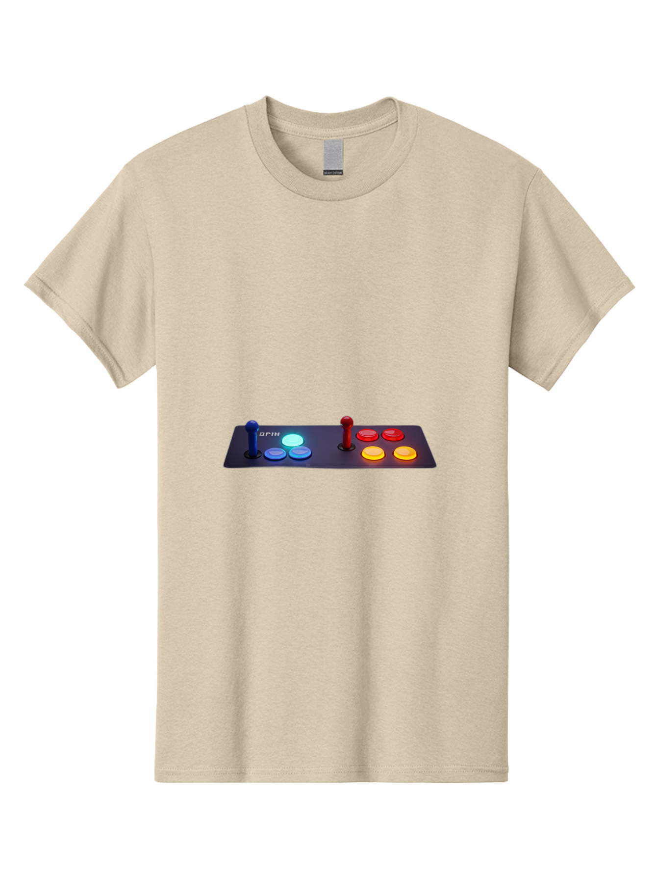 Opix-Joystick Men'S Graphic Tee, 100% Cotton, Comfortable Casual Summer Wear, Machine Washable, Arcade Controller, Gaming Console, Joystick, Colorful Buttons, Retro Gaming, Gamepad, Opix Brand, Gaming Accessories, Controller Layout, Bab054 21