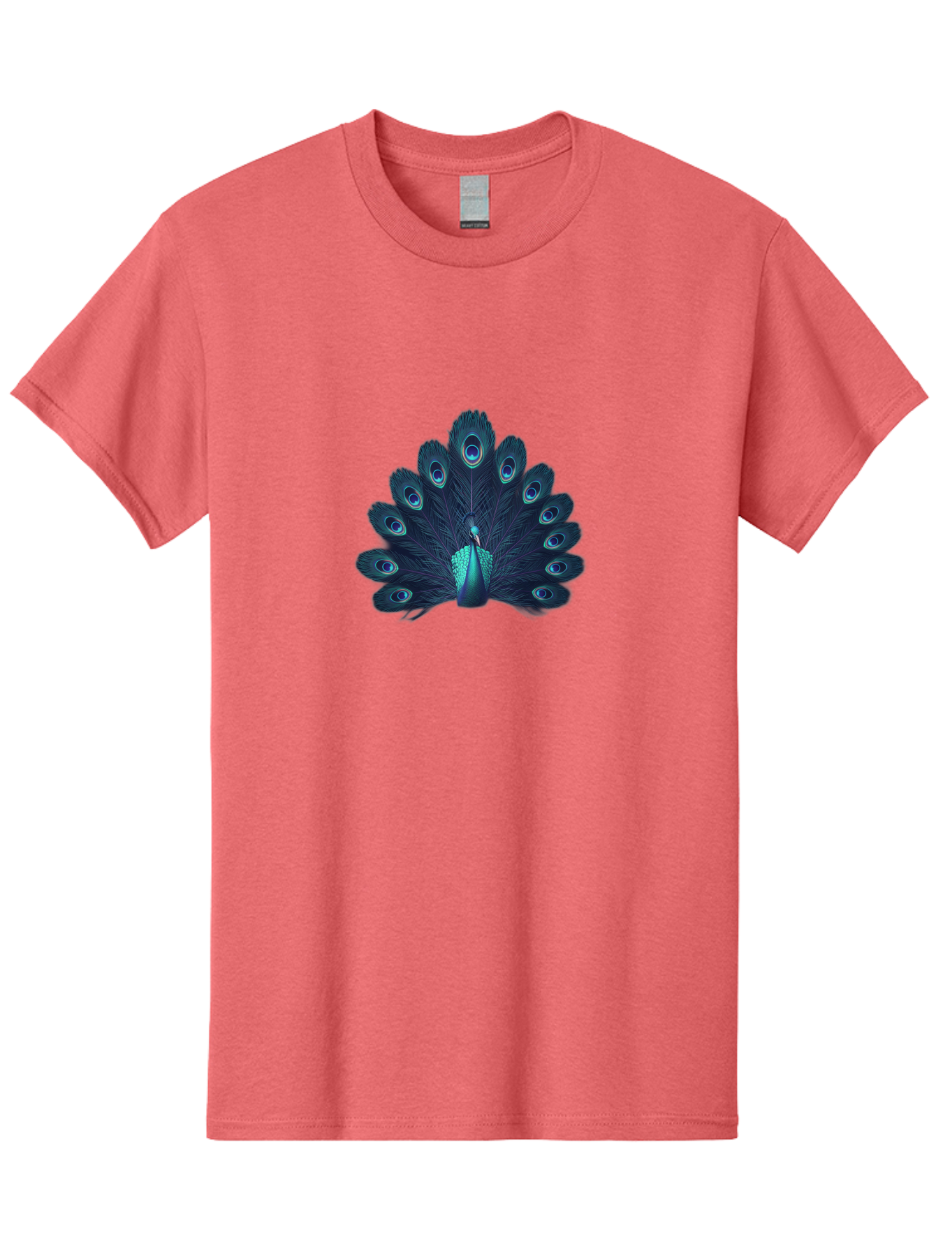 Peacock-10 Men'S Graphic Tee, 100% Cotton, Comfortable Casual Summer Wear, Machine Washable, Peacock Spreading Its Feathers, Blue Eyespots, Vibrant Plumage, Majestic Bird, Iridescent Colors, Natural Beauty, Exotic Wildlife, Stunning Display Bab071 9