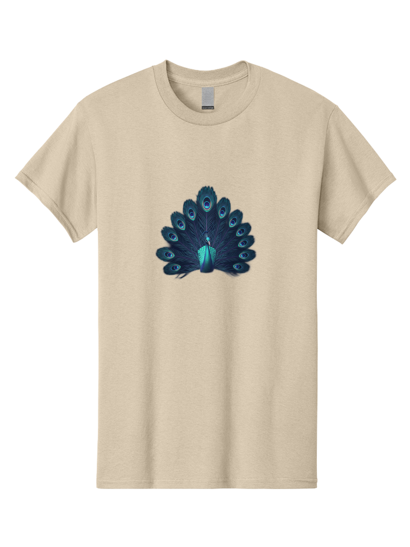 Peacock-10 Men'S Graphic Tee, 100% Cotton, Comfortable Casual Summer Wear, Machine Washable, Peacock Spreading Its Feathers, Blue Eyespots, Vibrant Plumage, Majestic Bird, Iridescent Colors, Natural Beauty, Exotic Wildlife, Stunning Display Bab071 7