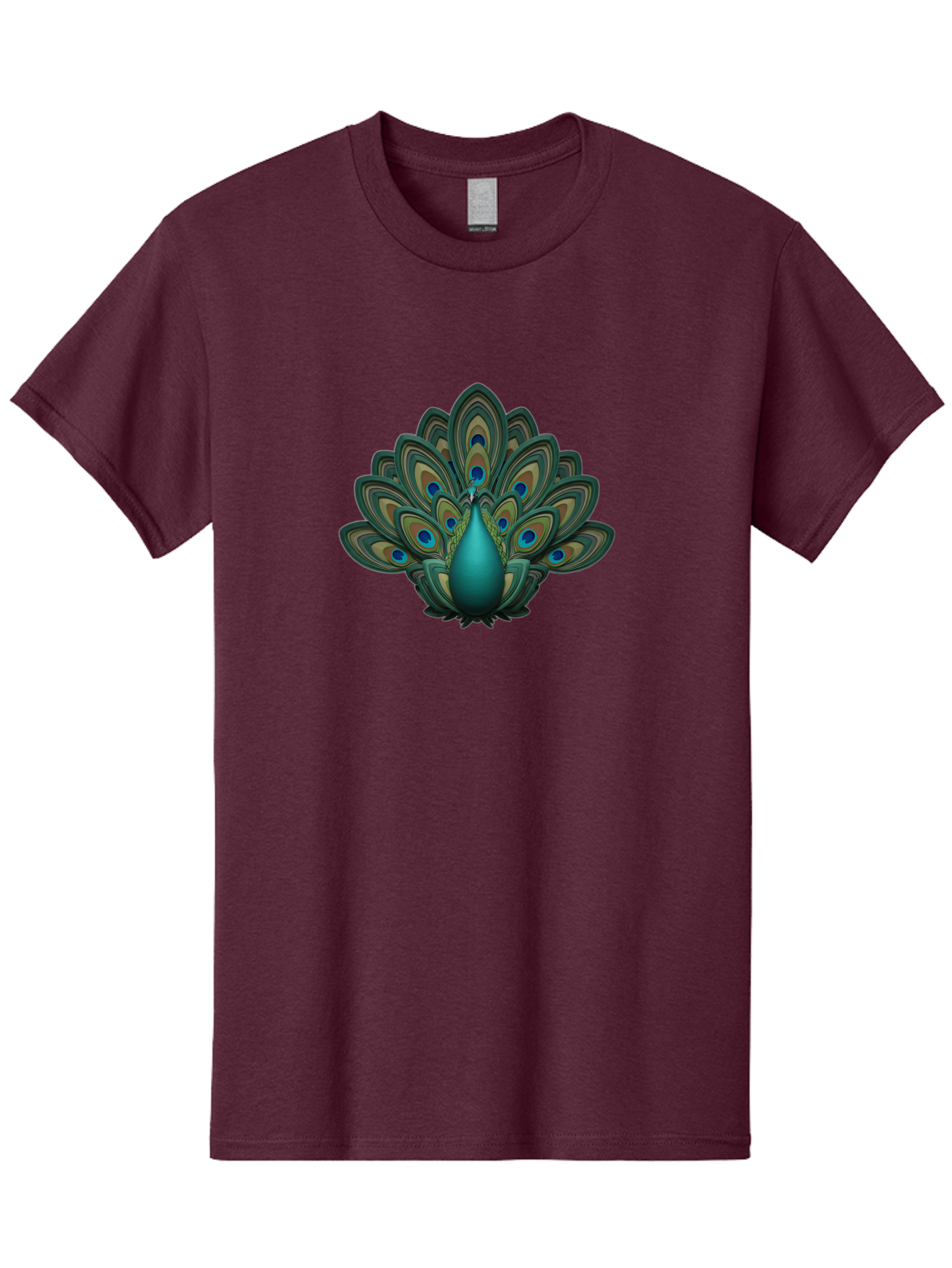 Peacock-12 Men'S Graphic Tee, 100% Cotton, Comfortable Casual Summer Wear, Machine Washable, Peacock Spreading Feathers, Blue Eyespots, Vibrant Plumage, Exotic Bird, Natural Beauty, Colorful Display, Majestic Creature, Bird Watching, Bab073 7