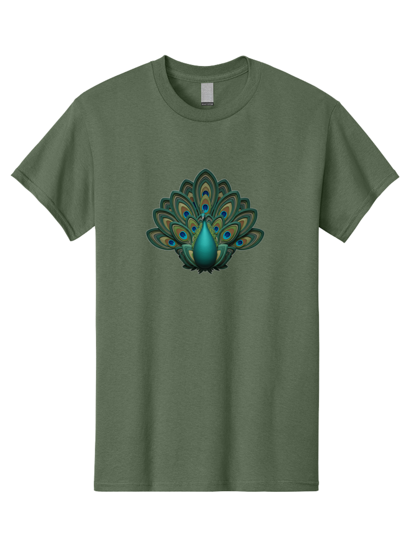 Peacock-12 Men'S Graphic Tee, 100% Cotton, Comfortable Casual Summer Wear, Machine Washable, Peacock Spreading Feathers, Blue Eyespots, Vibrant Plumage, Exotic Bird, Natural Beauty, Colorful Display, Majestic Creature, Bird Watching, Bab073 29