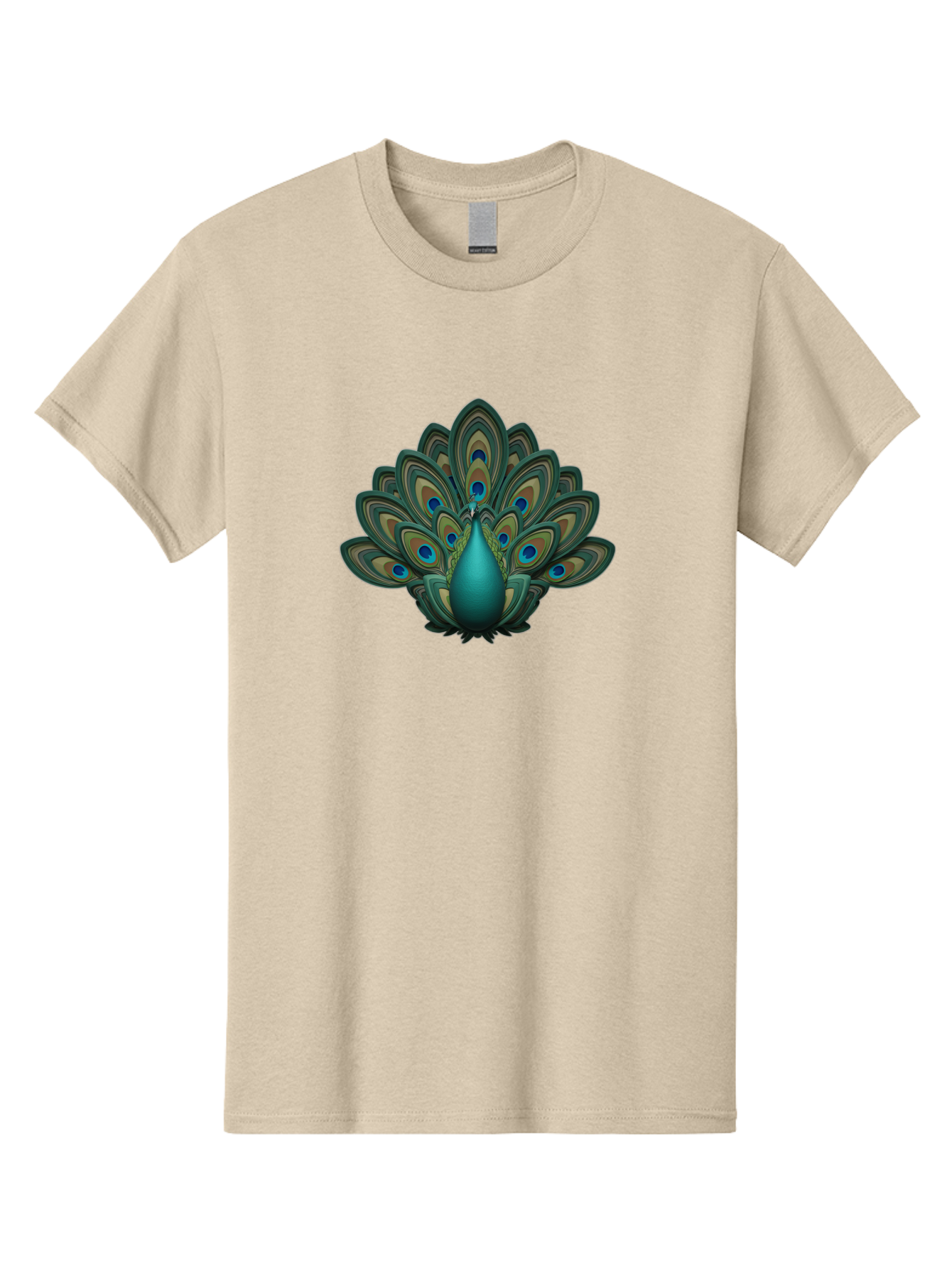 Peacock-12 Men'S Graphic Tee, 100% Cotton, Comfortable Casual Summer Wear, Machine Washable, Peacock Spreading Feathers, Blue Eyespots, Vibrant Plumage, Exotic Bird, Natural Beauty, Colorful Display, Majestic Creature, Bird Watching, Bab073 23