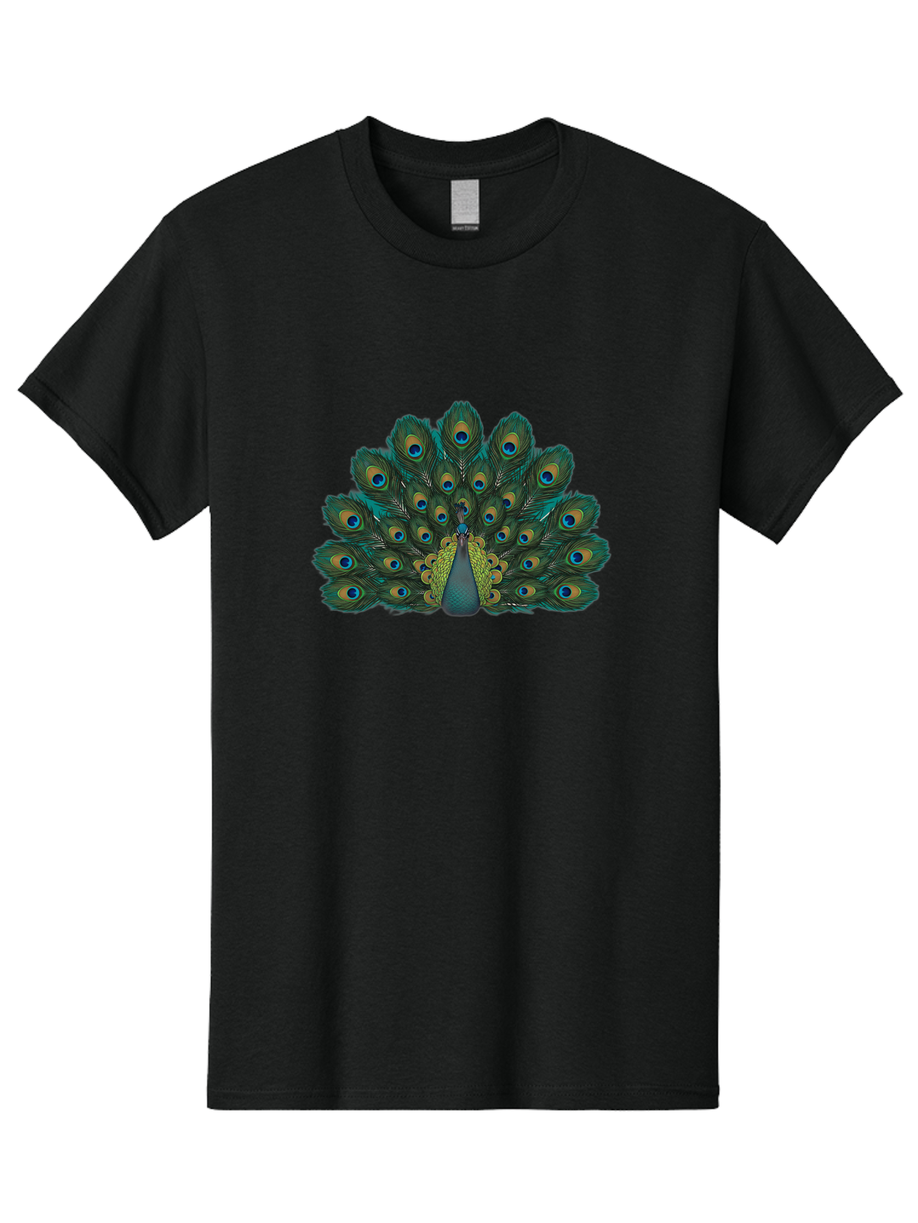 Peacock-13 Men'S Graphic Tee, 100% Cotton, Comfortable Casual Summer Wear, Machine Washable, Peacock With Spread Tail, Vibrant Plumage, Blue And Green Feathers, Eye Spots, Majestic Bird, Exotic Creature, Beautiful Display, Nature'S Artistry, Bab074 11