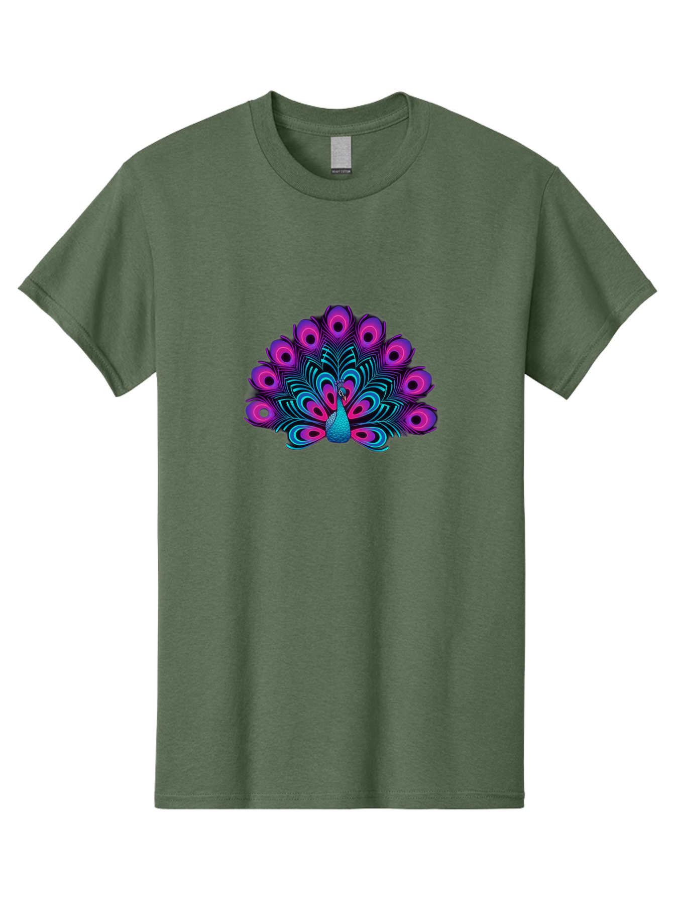 Peacock-16 Men'S Graphic Tee, 100% Cotton, Comfortable Casual Summer Wear, Machine Washable, Peacock Displaying Feathers, Vibrant Plumage, Blue And Purple Hues, Eye-Catching Pattern, Majestic Bird, Colorful Illustration, Intricate Design, Bab077 15