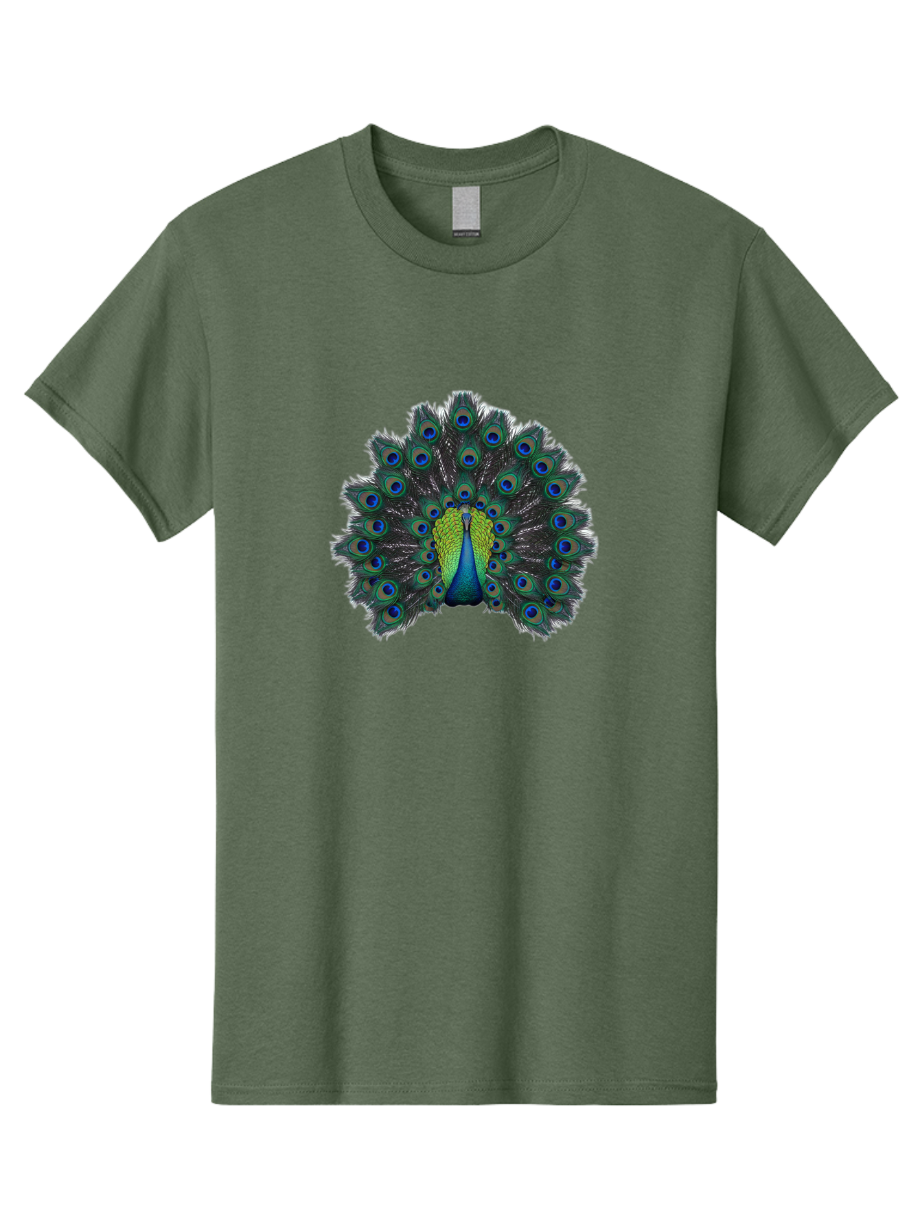 Peacock-17 Men'S Graphic Tee, 100% Cotton, Comfortable Casual Summer Wear, Machine Washable, Peacock With Spread Tail, Vibrant Feathers, Blue And Green Plumage, Eye-Catching Display, Majestic Bird, Exotic Beauty, Colorful Tail Feathers Bab078 7
