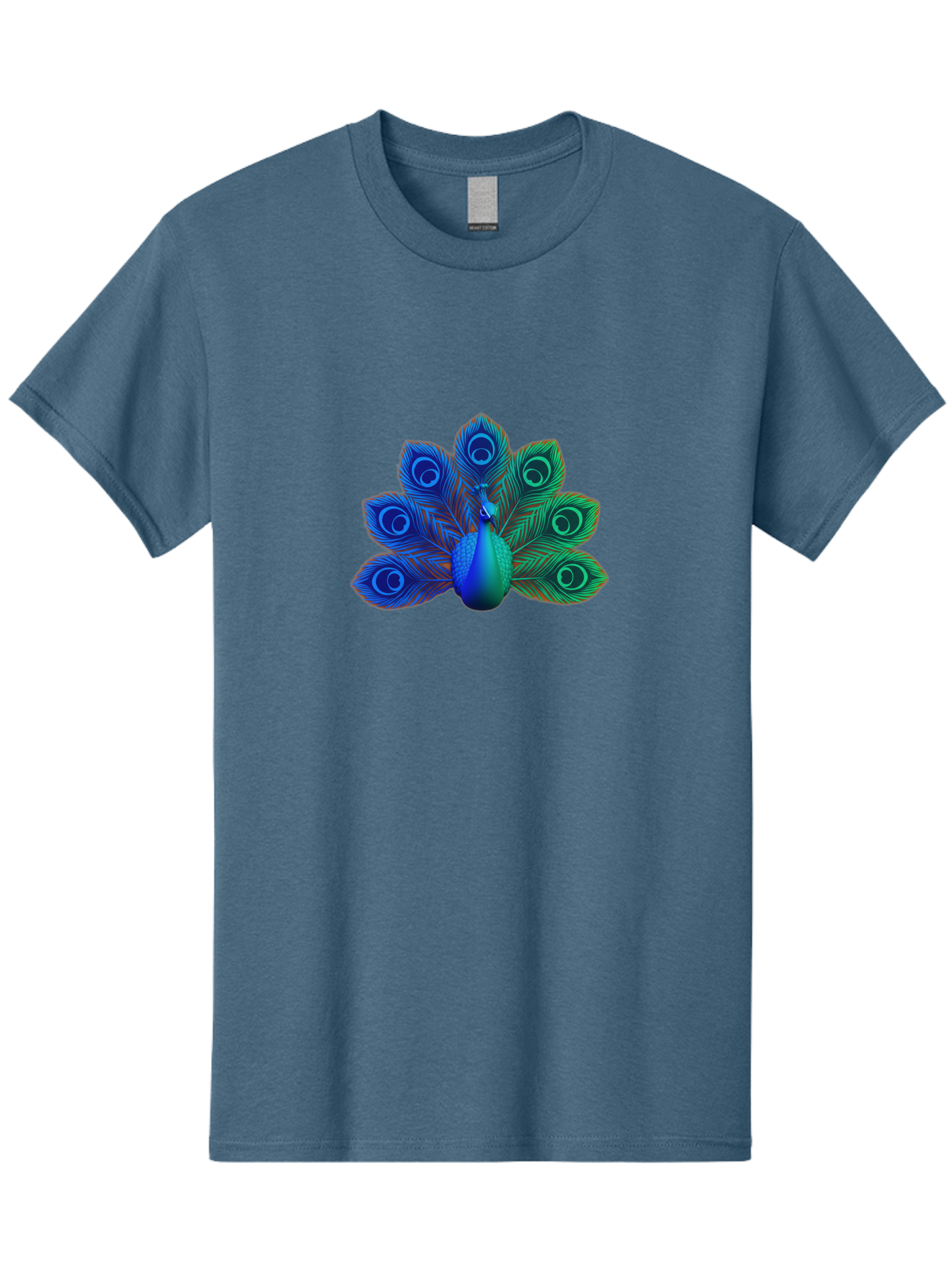 Peacock-18 Men'S Graphic Tee, 100% Cotton, Comfortable Casual Summer Wear, Machine Washable, Peacock Display, Vibrant Feathers, Blue Plumage, Colorful Bird, Majestic Creature, Iridescent Colors, Eye Spots, Feathered Beauty Bab079 19