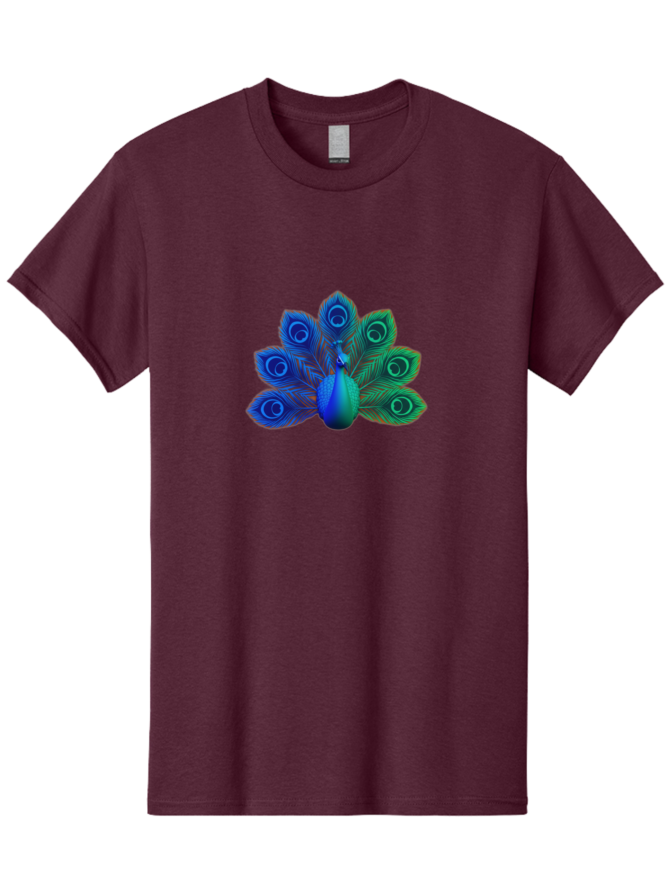 Peacock-18 Men'S Graphic Tee, 100% Cotton, Comfortable Casual Summer Wear, Machine Washable, Peacock Display, Vibrant Feathers, Blue Plumage, Colorful Bird, Majestic Creature, Iridescent Colors, Eye Spots, Feathered Beauty Bab079 9