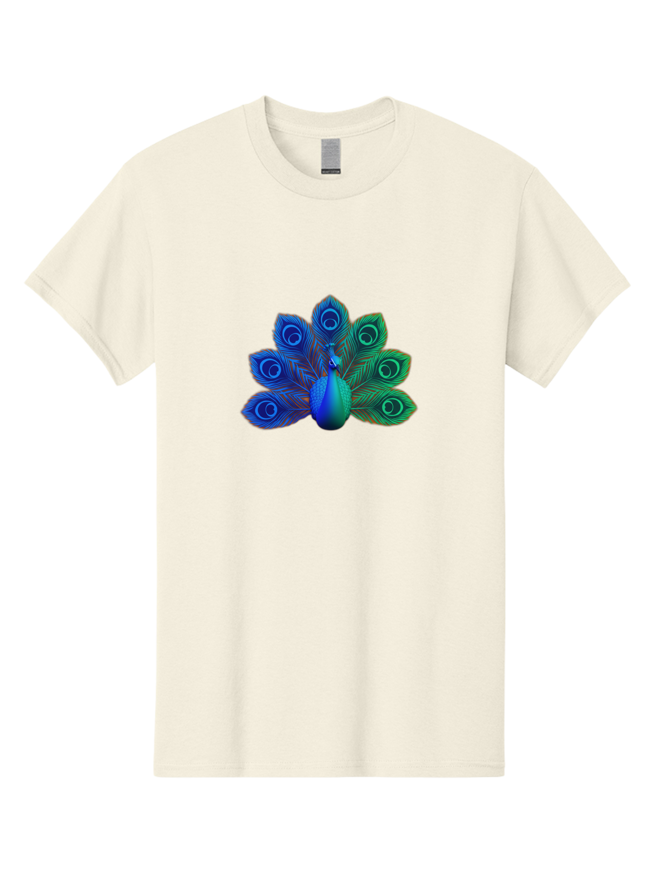 Peacock-18 Men'S Graphic Tee, 100% Cotton, Comfortable Casual Summer Wear, Machine Washable, Peacock Display, Vibrant Feathers, Blue Plumage, Colorful Bird, Majestic Creature, Iridescent Colors, Eye Spots, Feathered Beauty Bab079 11