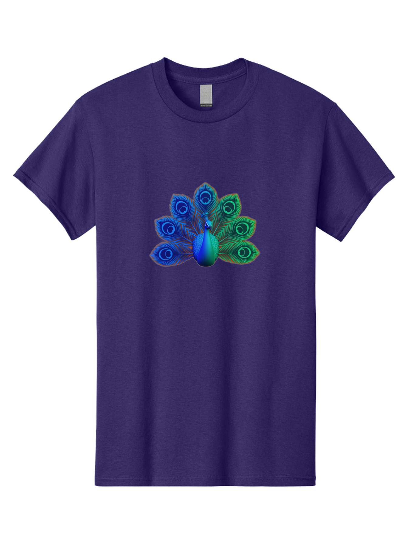 Peacock-18 Men'S Graphic Tee, 100% Cotton, Comfortable Casual Summer Wear, Machine Washable, Peacock Display, Vibrant Feathers, Blue Plumage, Colorful Bird, Majestic Creature, Iridescent Colors, Eye Spots, Feathered Beauty Bab079 7