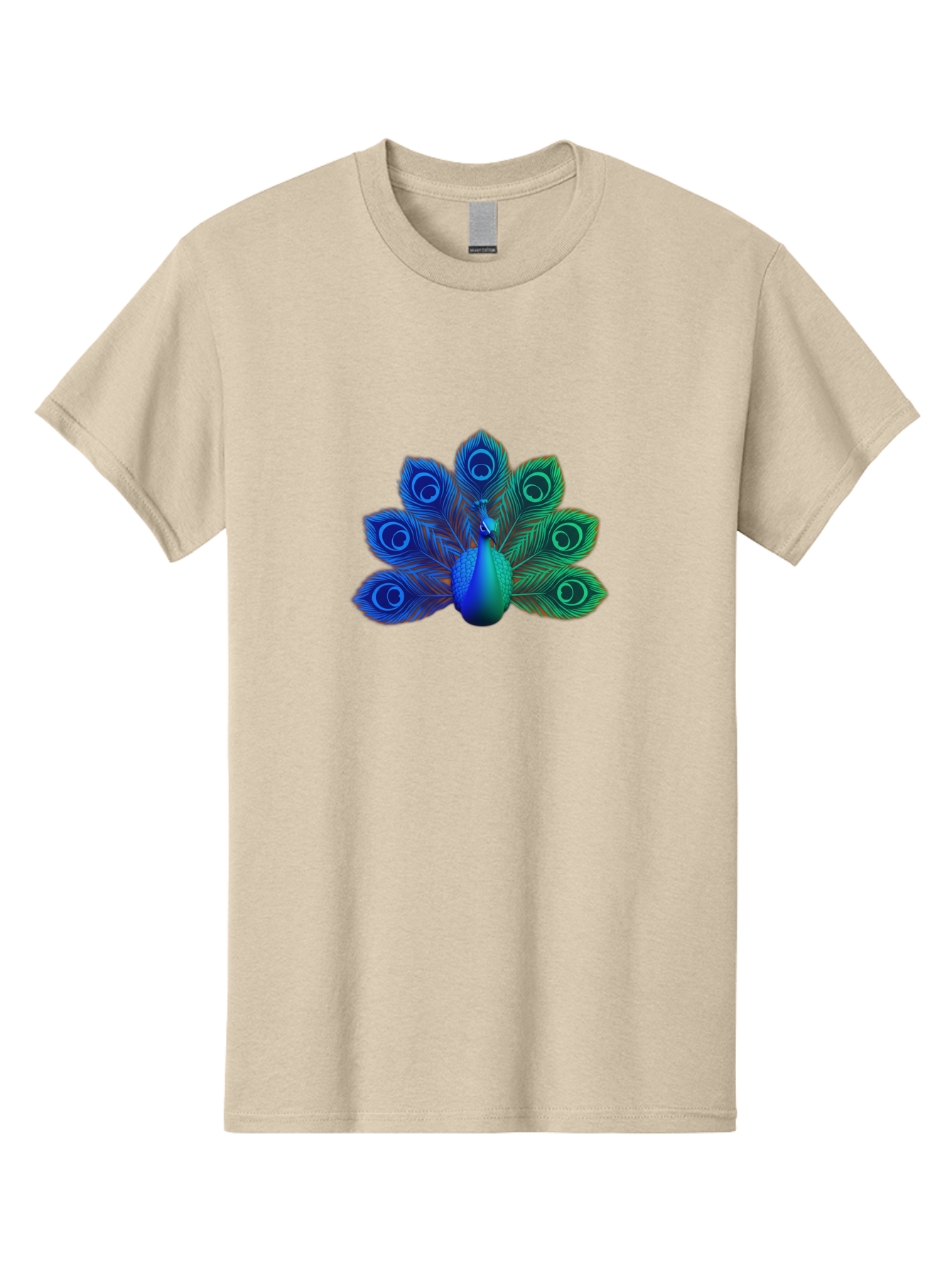 Peacock-18 Men'S Graphic Tee, 100% Cotton, Comfortable Casual Summer Wear, Machine Washable, Peacock Display, Vibrant Feathers, Blue Plumage, Colorful Bird, Majestic Creature, Iridescent Colors, Eye Spots, Feathered Beauty Bab079 1