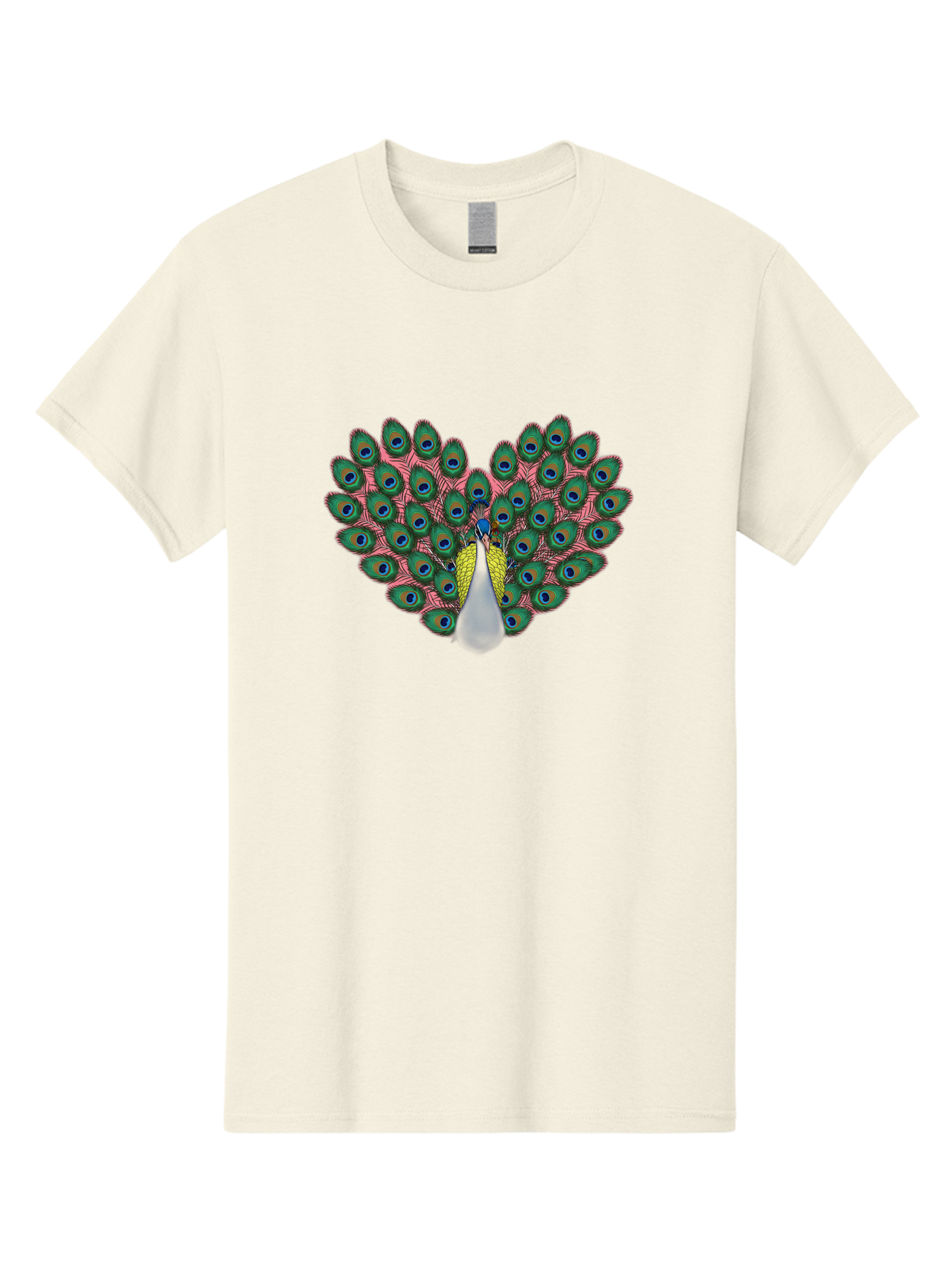 Peacock-22 Men'S Graphic Tee, 100% Cotton, Comfortable Casual Summer Wear, Machine Washable, Peacock Spreading Tail, Colorful Plumage, Vibrant Feathers, Blue Eyespots, Green And Pink Hues, Majestic Bird, Proud Display, Iridescent Colors, Bab084 19