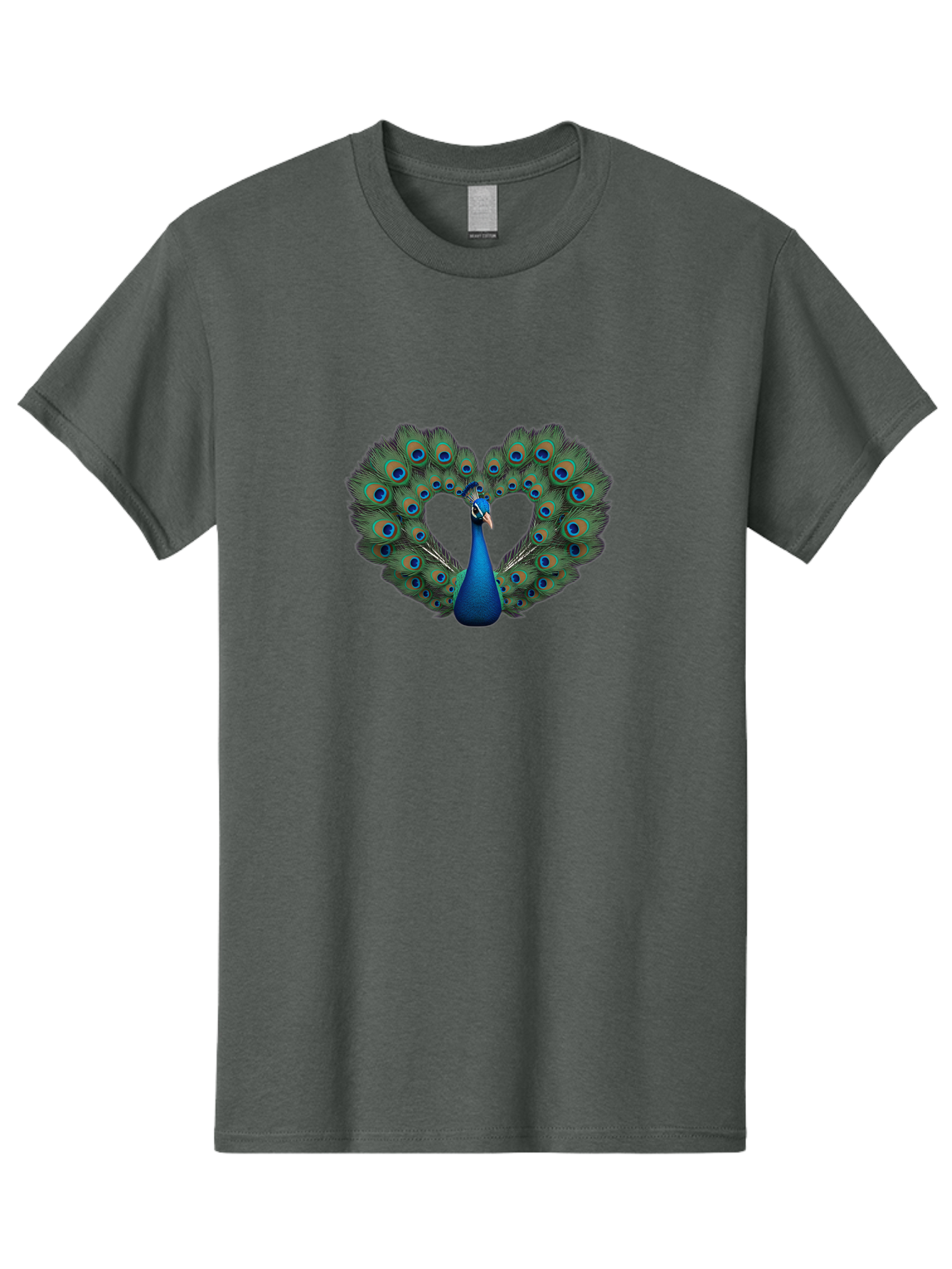 Peacock-24 Men'S Graphic Tee, 100% Cotton, Comfortable Casual Summer Wear, Machine Washable, Peacock, Majestic Bird, Feathers Spread, Iridescent Colors, Blue Eyespots, Vibrant Plumage, Ornate, Exotic, Beautiful, Fancy, Eye-Catching, Bab086 7
