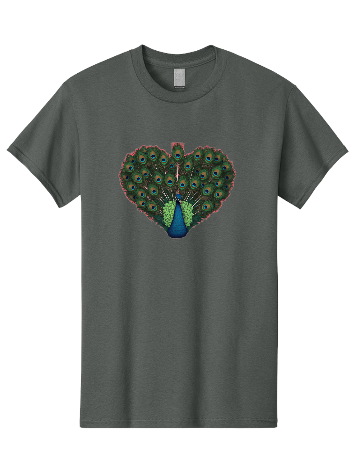 Peacock-26 Men'S Graphic Tee, 100% Cotton, Comfortable Casual Summer Wear, Machine Washable, Peacock Feather Display, Vibrant Plumage, Blue And Green Hues, Eye-Catching Pattern, Majestic Bird, Ornate Tail Feathers, Colorful Bird, Exotic Beauty Bab088 17