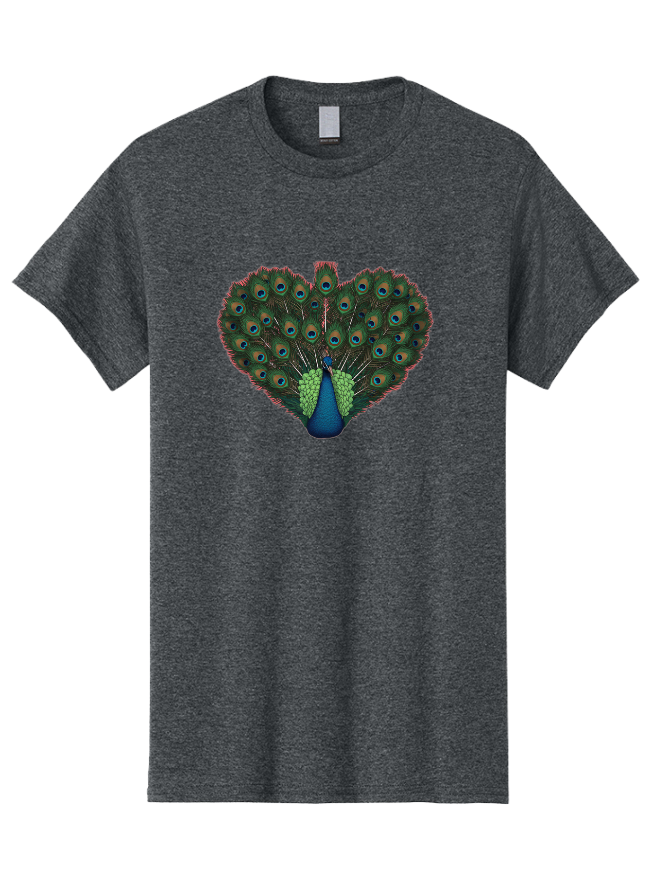Peacock-26 Men'S Graphic Tee, 100% Cotton, Comfortable Casual Summer Wear, Machine Washable, Peacock Feather Display, Vibrant Plumage, Blue And Green Hues, Eye-Catching Pattern, Majestic Bird, Ornate Tail Feathers, Colorful Bird, Exotic Beauty Bab088 15