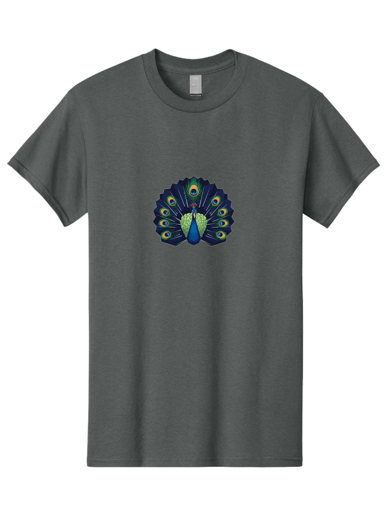Peacock-27 Men'S Graphic Tee, 100% Cotton, Comfortable Casual Summer Wear, Machine Washable, Peacock Spreading Tail, Vibrant Plumage, Blue And Green Feathers, Eye-Catching Display, Majestic Bird, Colorful Illustration, Wildlife Art, Bab089 13