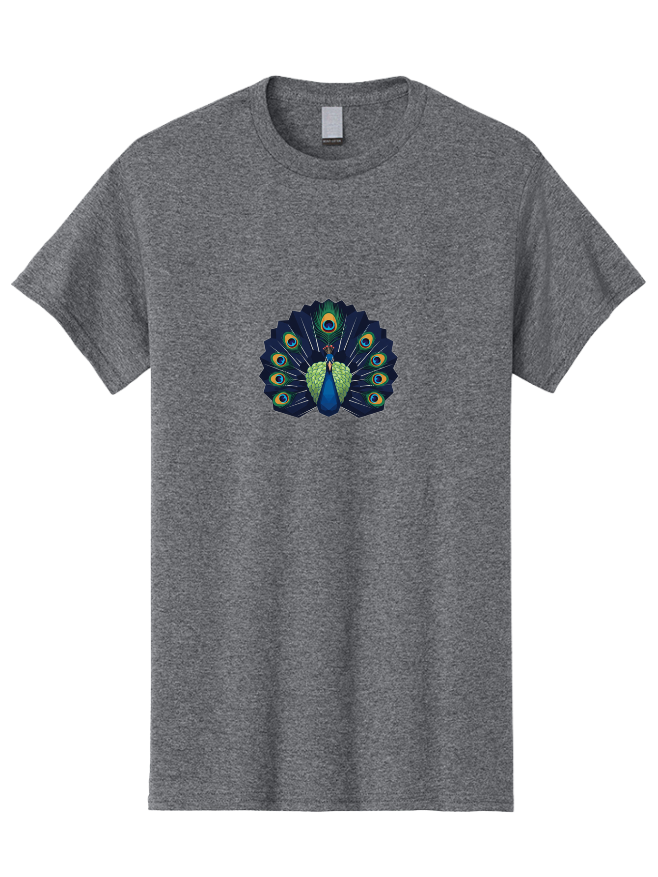 Peacock-27 Men'S Graphic Tee, 100% Cotton, Comfortable Casual Summer Wear, Machine Washable, Peacock Spreading Tail, Vibrant Plumage, Blue And Green Feathers, Eye-Catching Display, Majestic Bird, Colorful Illustration, Wildlife Art, Bab089 11